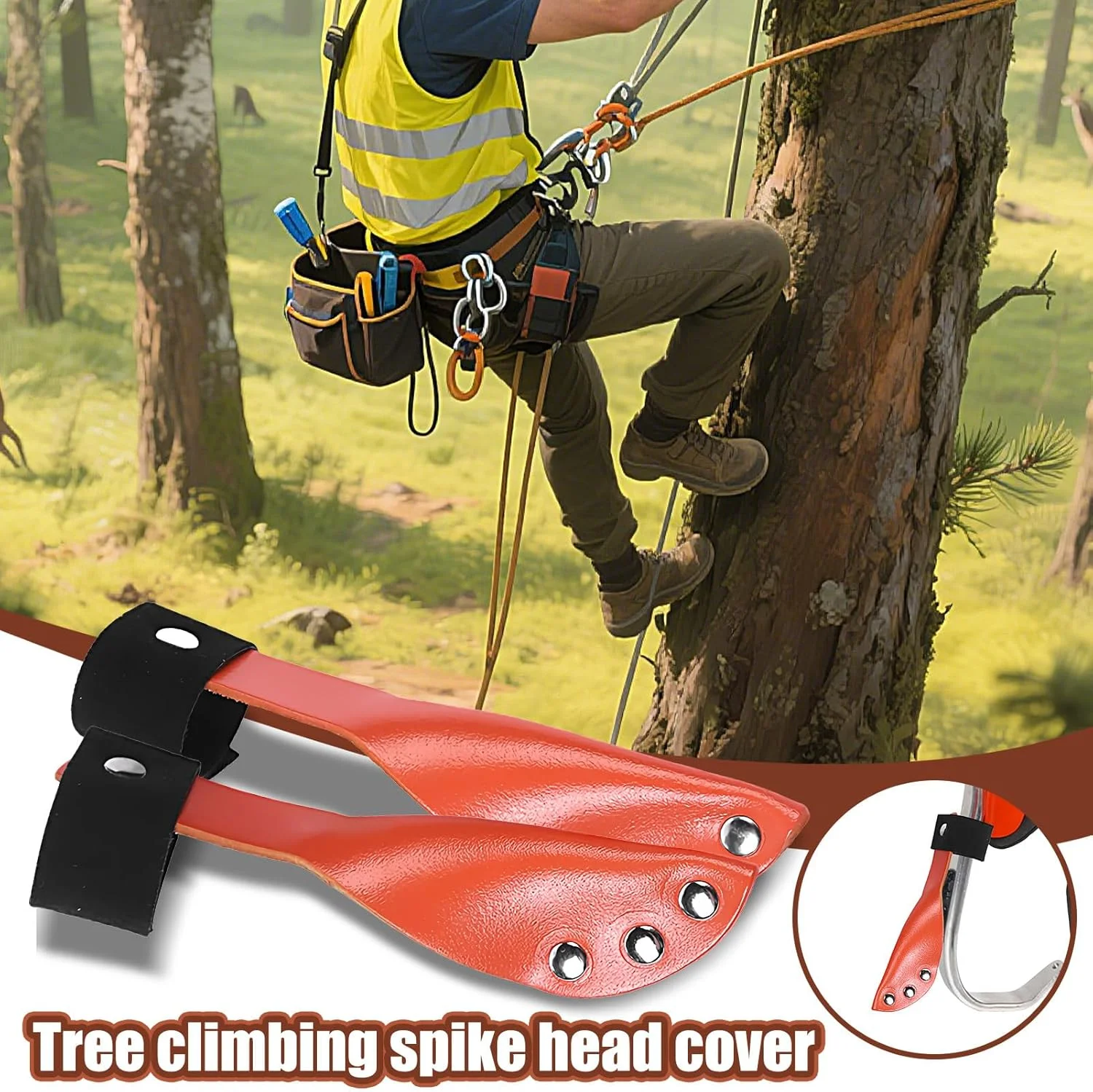 محافظ های میخ کوهنوردی | روکش نرم محافظ میخ کوهنوردی - لوازم جانبی تجهیزات ایمنی کار در فضای باز انعطاف پذیر برای کوهنوردان، باغبانان، درختکاران و کشاورزان
