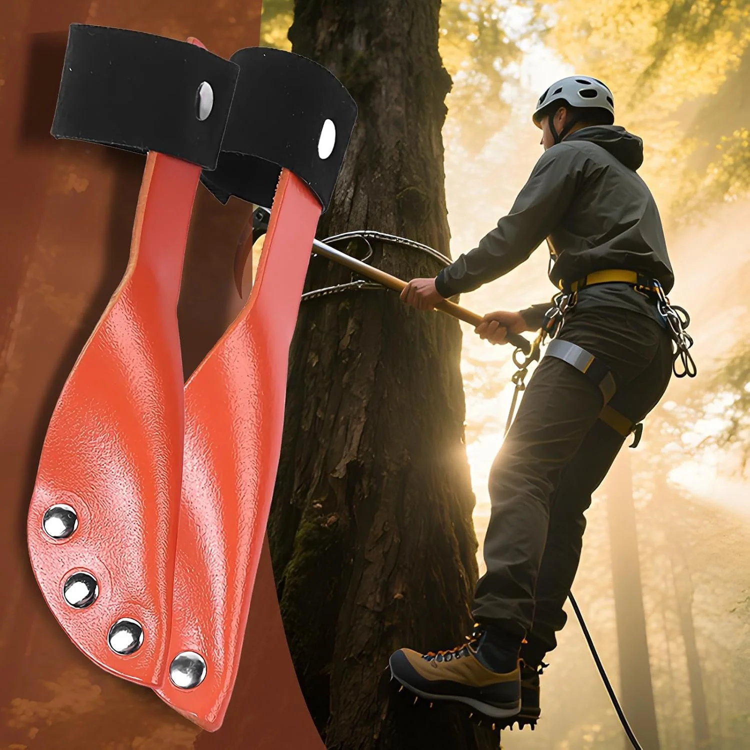 روکش محافظ میخ های درخت نوردی - روکش نرم محافظ میخ های درخت نوردی | لوازم جانبی تجهیزات ایمنی کار در فضای باز انعطاف پذیر برای کوهنوردان، باغبانان، درختکاران و کشاورزان