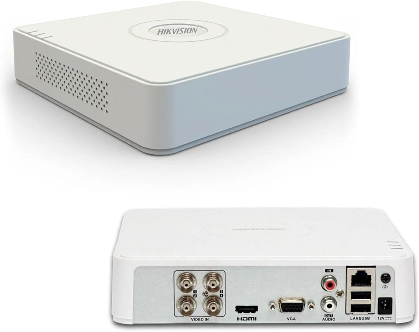 دستگاه ضبط ویدیویی دیجیتال هایک ویژن 4 کانال Turbo HD/AHD/آنالوگ، سفید