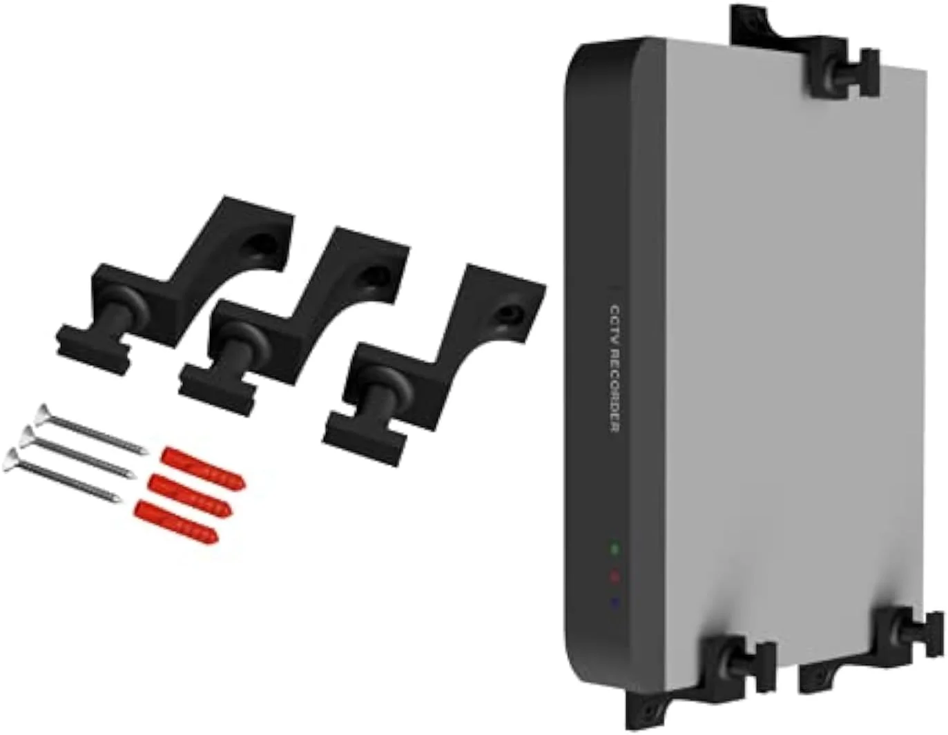 براکت های نصب دیواری یونیورسال زیر میز برای DVR NVR CCTV برای هایک ویژن هایلوک داهوا سوان مودم روتر سوئیچ کنسول DVD گیرنده فری ویو آمپلی فایر مینی پی سی (30mm-50mm)