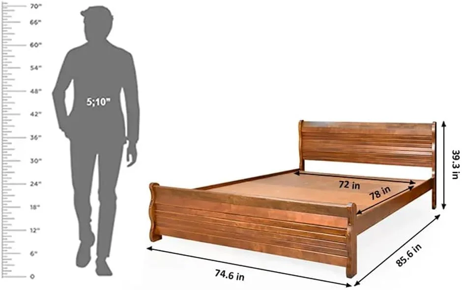 تخت خواب دو نفره رویال اوک نیویورک | فریم چوب جامد، طراحی مدرن تاج تخت | تخت خواب سایز کینگ چوبی شیک و بادوام تخت خواب دو نفره رویال اوک نیویورک | فریم چوب جامد، طراحی مدرن تاج تخت | تخت خواب سایز کینگ چوبی شیک و بادوام