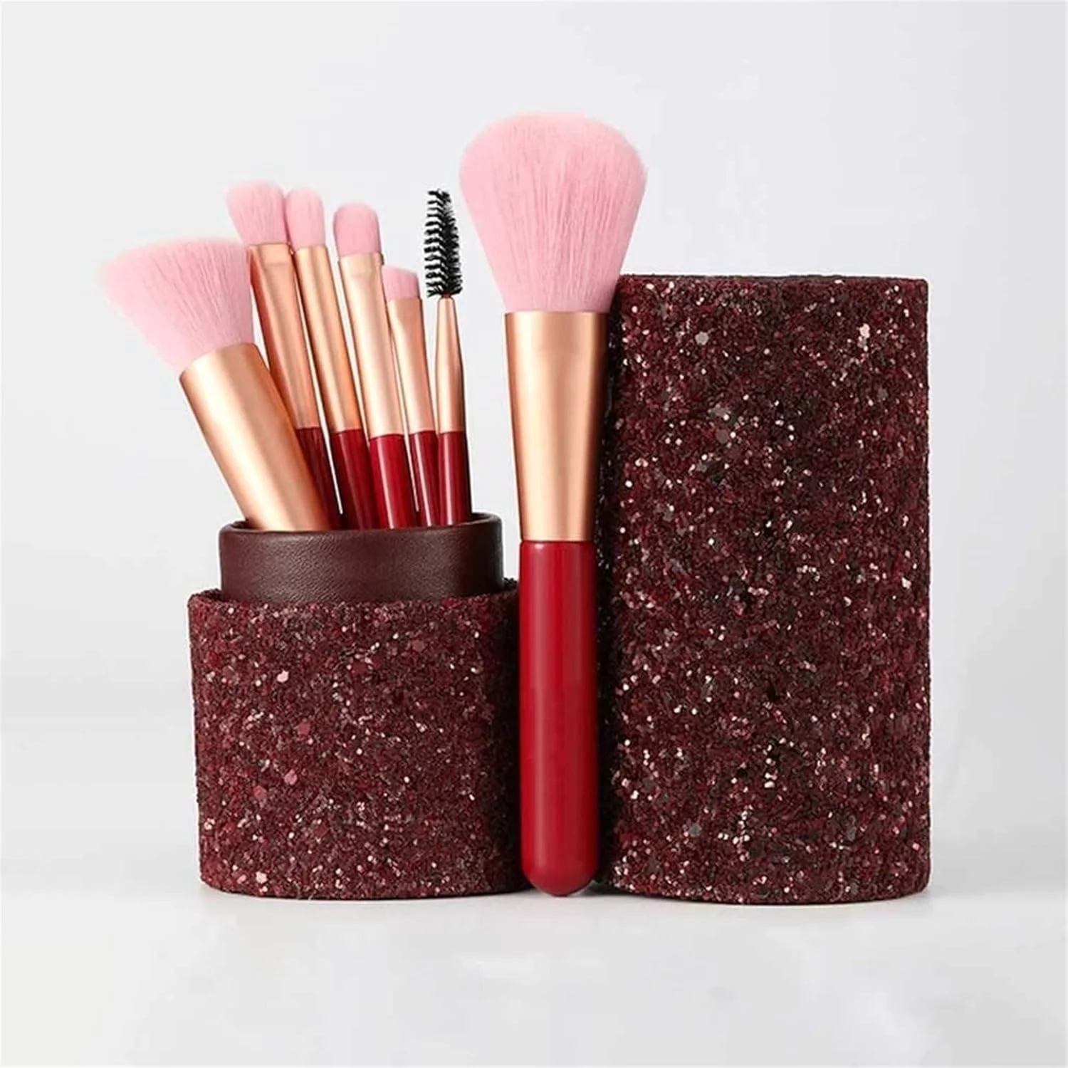 ست برس آرایشی YQBUER، 7 عدد برس آرایشی، ابزار آرایشی زیبایی زنانه، برس حرفه ای رژگونه، پودر، کرم پودر، سایه چشم، ابزار آرایش صورت، محصولات آرایشی جدید (رنگ: A)