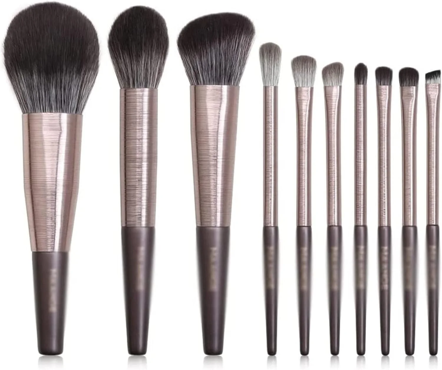 ست 10 عددی برس آرایشی چوبی YQBUER، شامل برس های کرم پودر، رژگونه، سایه چشم، ابزار آرایشی حرفه ای (رنگ: A، اندازه: 10 عدد)