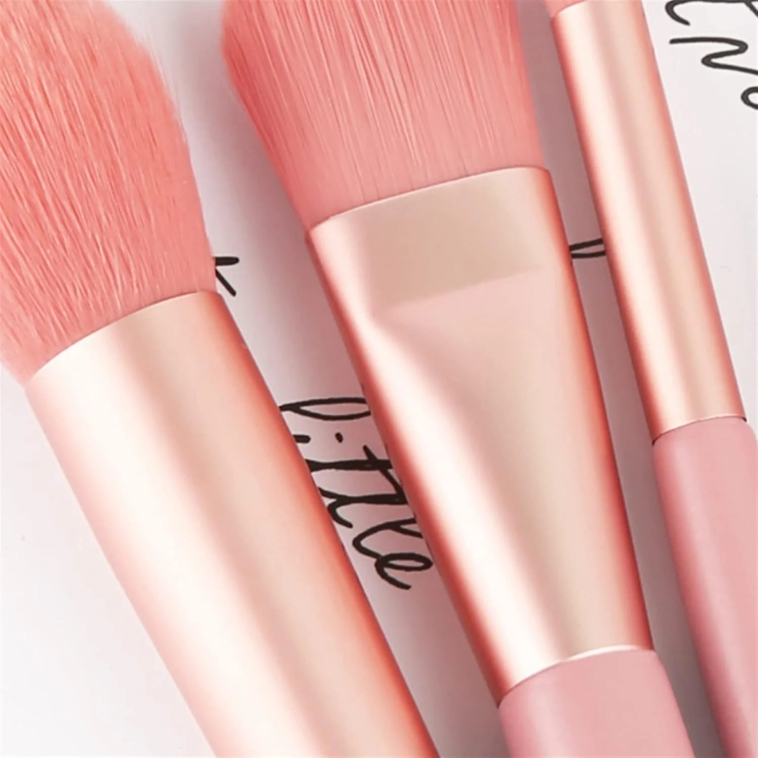 ست برس آرایشی مینی واناام، شامل برس های نرم کانسیلر، کرم پودر، سایه چشم و مژه به همراه کیف