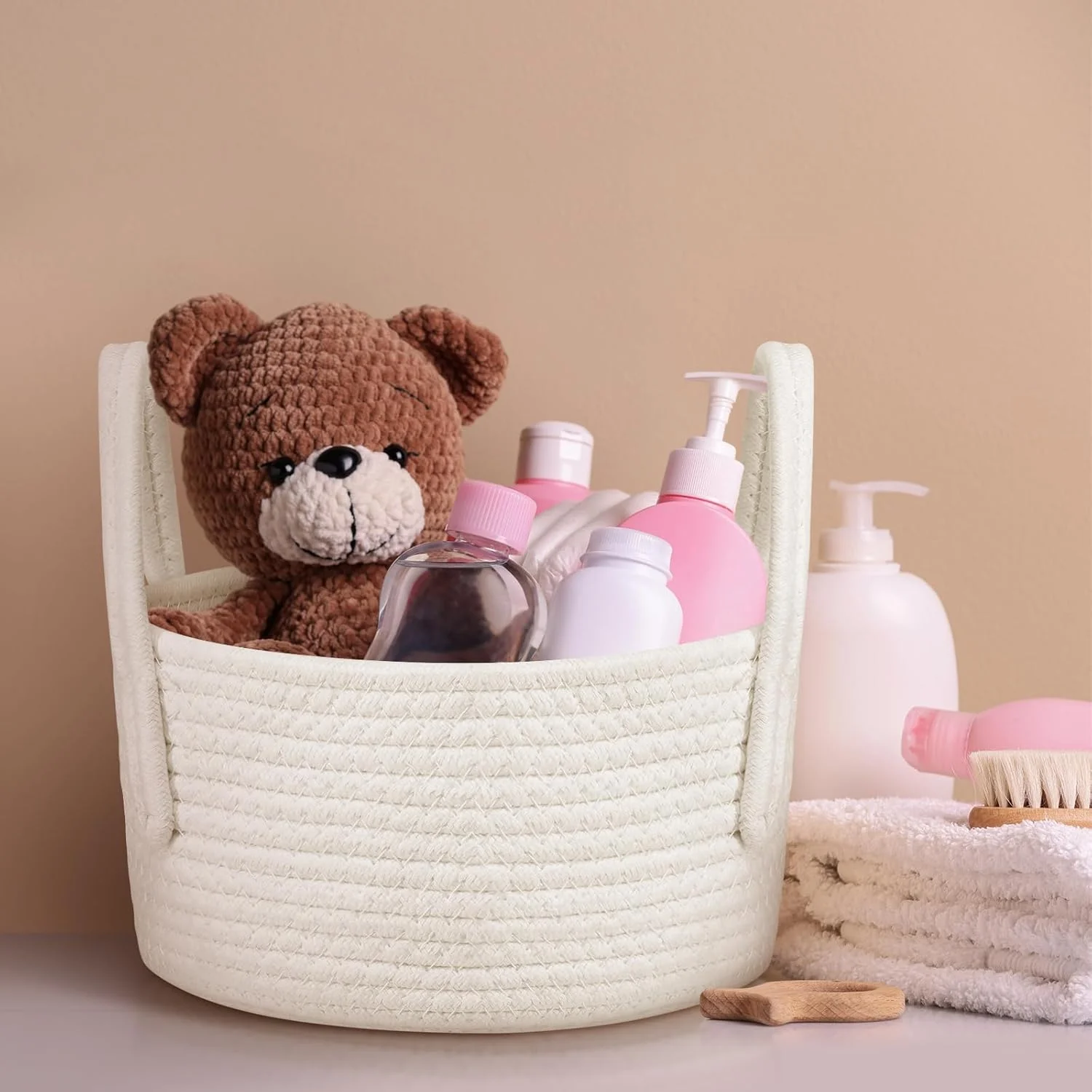 سبد ذخیره سازی طنابی پنبه ای کوچک آزونه، بسته 2 عددی سبد های کوچک و زیبای اتاق کودک، سبد ذخیره سازی اسباب بازی گربه، ست 2 عددی سبد بافته نرم، سبد مکعبی سازمان دهنده، سبد تزئینی خانه به رنگ سفید مایل به کرم، 9.5x5.51 اینچ سبد ذخیره سازی طنابی پنبه ای کوچک آزونه، بسته 2 عددی سبد های کوچک و زیبای اتاق کودک، سبد ذخیره سازی اسباب بازی گربه، ست 2 عددی سبد بافته نرم، سبد مکعبی سازمان دهنده، سبد تزئینی خانه به رنگ سفید مایل به کرم، 9.5x5.51 اینچ