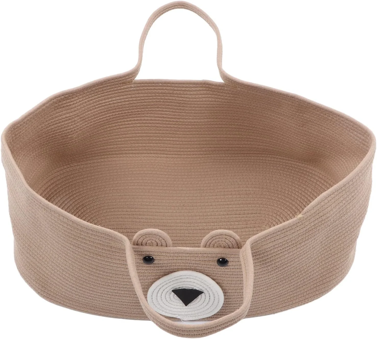 سبد موسی برای نوزادان، سبد حیوانات بامزه ساخته شده از طناب پنبه ای با 2 دسته، برای حمل در فضای باز (1) سبد موسی برای نوزادان، سبد حیوانات بامزه ساخته شده از طناب پنبه ای با 2 دسته، برای حمل در فضای باز (1)