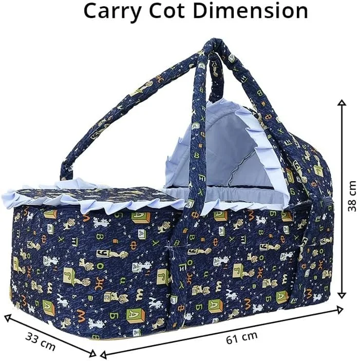 کری کات و تخت خواب قابل حمل نوزاد - تخت نوزاد مناسب پیک نیک و مسافرت در فضای باز با سایبان محافظ زیپ دار - ایده آل برای نوزادان