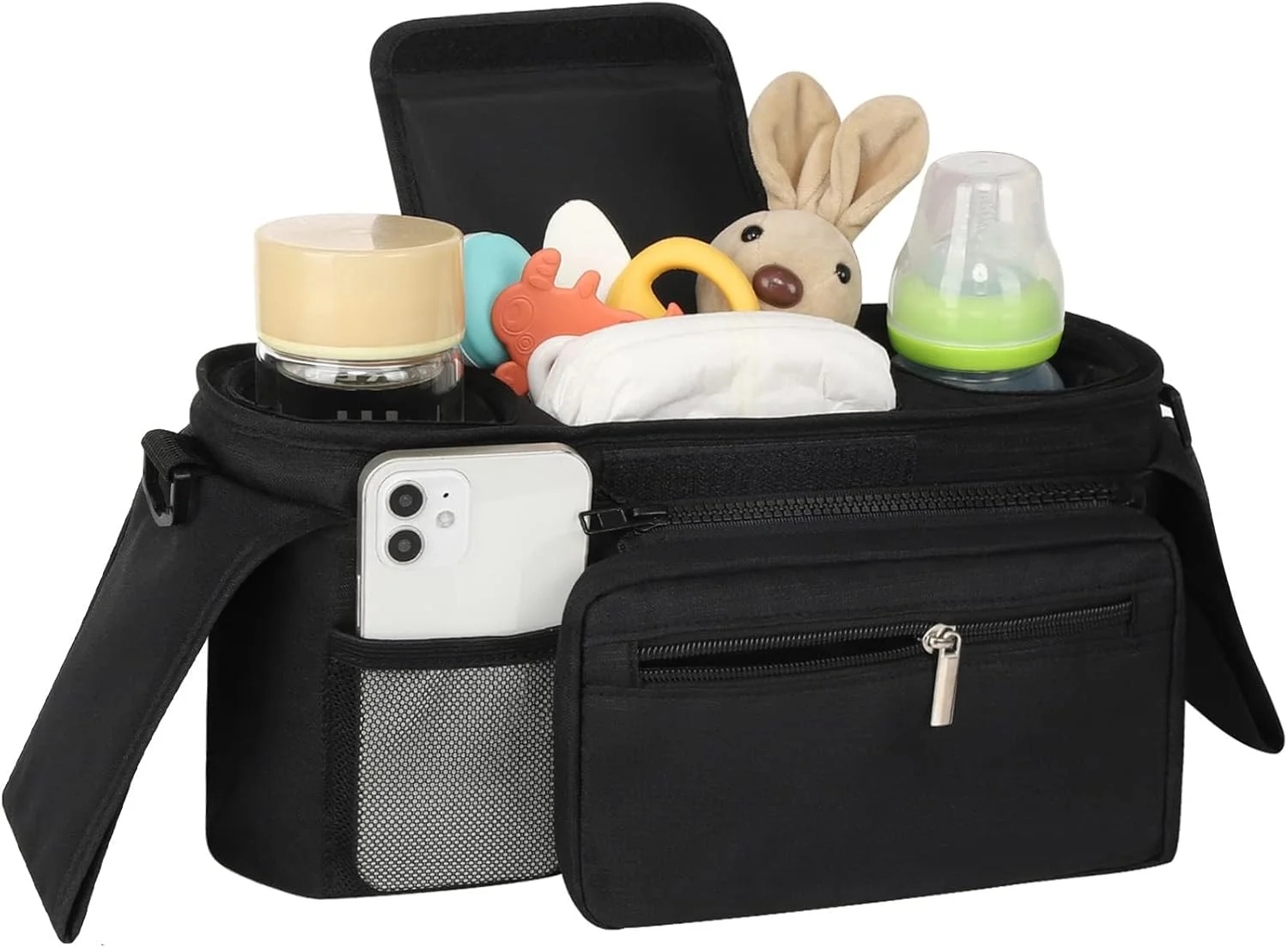 کیف ارگانایزر کالسکه Azonee، کیف آویز کالسکه، کیف پوشک با کیف توری تلفن، سبد آویز کالسکه کودک، جا لیوانی عایق دار، سبد آویز بطری کالسکه کودک کیف ارگانایزر کالسکه Azonee، کیف آویز کالسکه، کیف پوشک با کیف توری تلفن، سبد آویز کالسکه کودک، جا لیوانی عایق دار، سبد آویز بطری کالسکه کودک