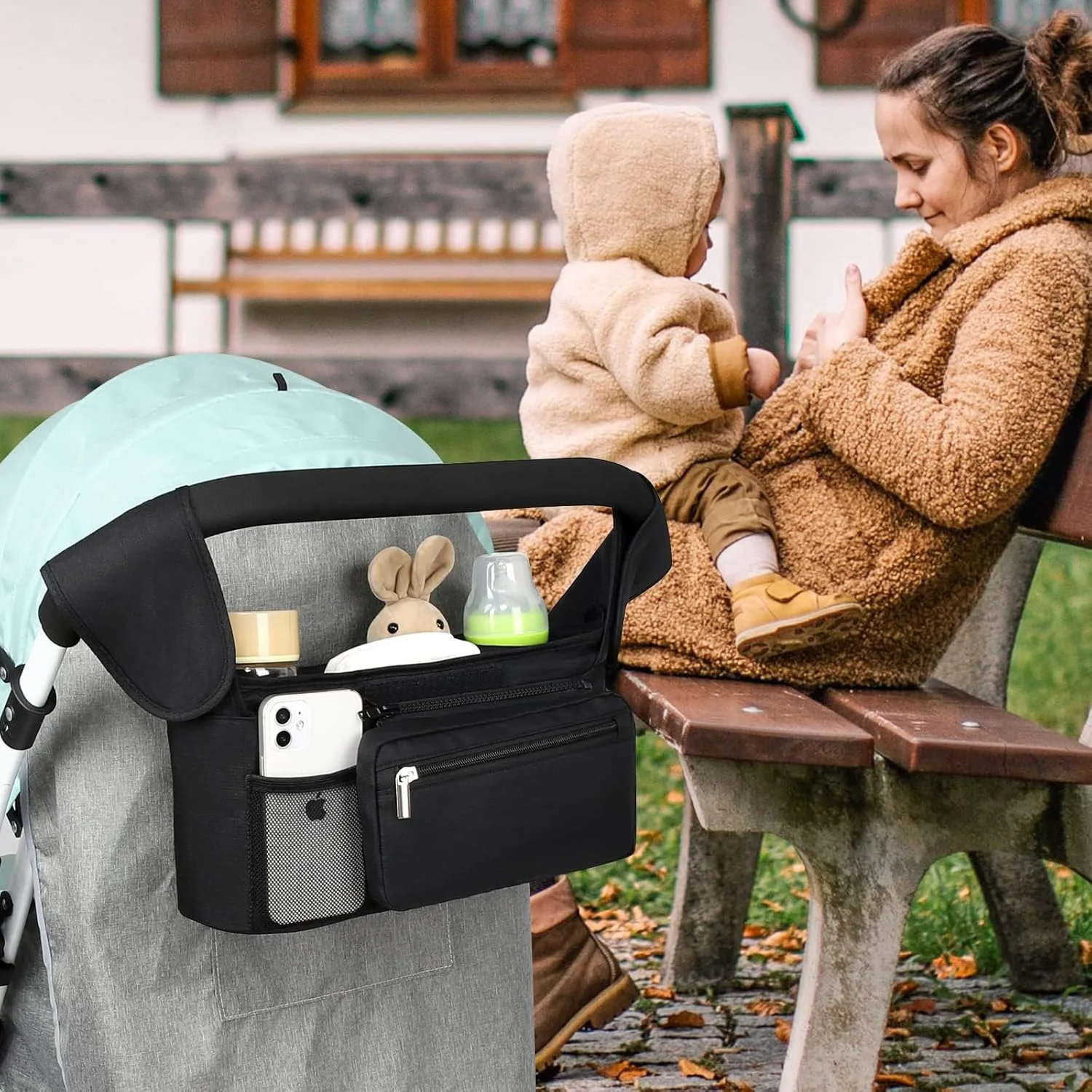 کیف ارگانایزر کالسکه Azonee، کیف آویز کالسکه، کیف پوشک با کیف توری تلفن، سبد آویز کالسکه کودک، جا لیوانی عایق دار، سبد آویز بطری کالسکه کودک کیف ارگانایزر کالسکه Azonee، کیف آویز کالسکه، کیف پوشک با کیف توری تلفن، سبد آویز کالسکه کودک، جا لیوانی عایق دار، سبد آویز بطری کالسکه کودک