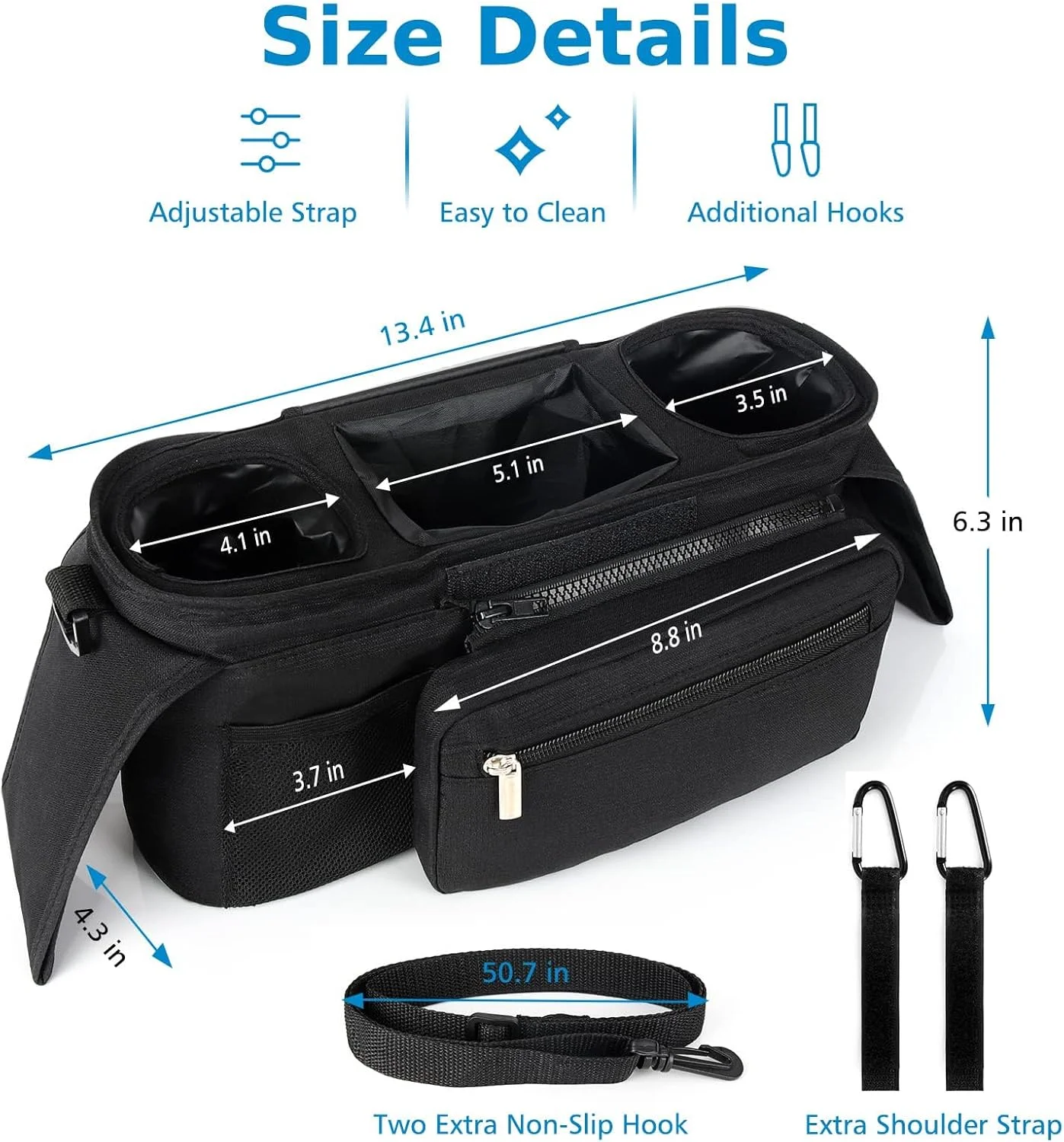 کیف ارگانایزر کالسکه Azonee، کیف آویز کالسکه، کیف پوشک با کیف توری تلفن، سبد آویز کالسکه کودک، جا لیوانی عایق دار، سبد آویز بطری کالسکه کودک کیف ارگانایزر کالسکه Azonee، کیف آویز کالسکه، کیف پوشک با کیف توری تلفن، سبد آویز کالسکه کودک، جا لیوانی عایق دار، سبد آویز بطری کالسکه کودک