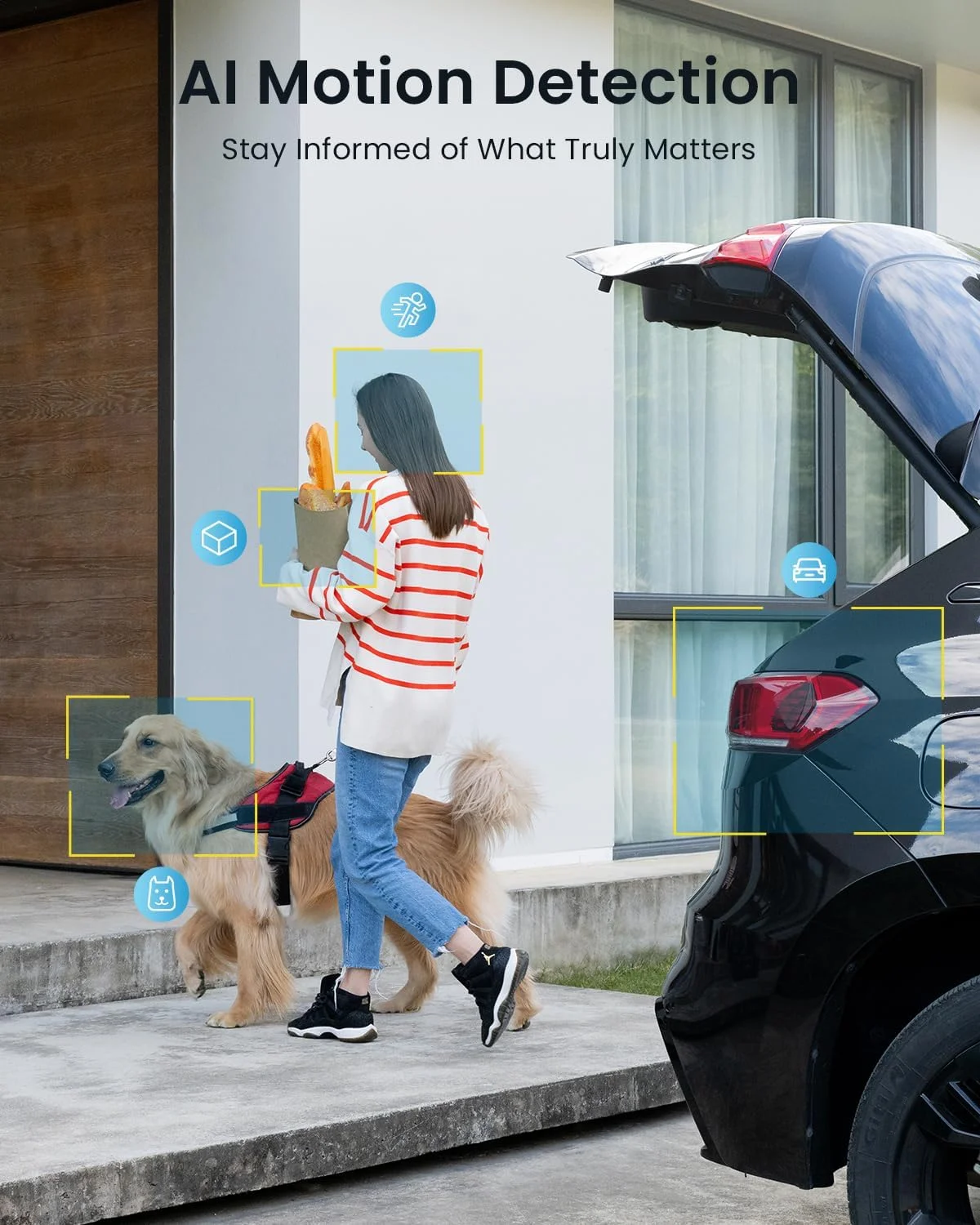 دوربین امنیتی خورشیدی بیسیم ieGeek S1، دوربین مداربسته خانگی 2K WiFi با باتری و پنل خورشیدی داخلی، سنسور حرکتی هوش مصنوعی، آلارم هوشمند، دید در شب رنگی، فضای ابری/SD، سازگار با الکسا دوربین امنیتی خورشیدی بیسیم ieGeek S1، دوربین مداربسته خانگی 2K WiFi با باتری و پنل خورشیدی داخلی، سنسور حرکتی هوش مصنوعی، آلارم هوشمند، دید در شب رنگی، فضای ابری/SD، سازگار با الکسا