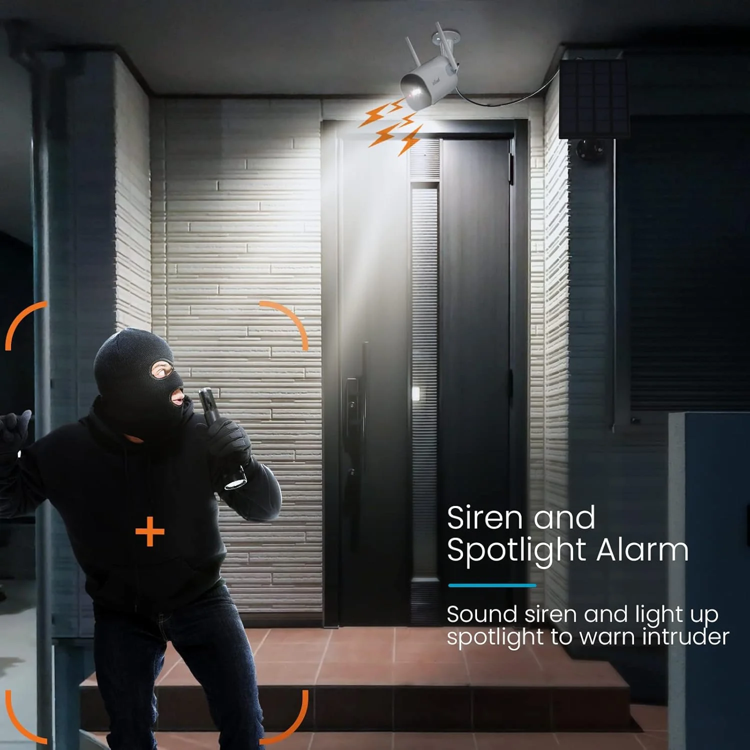 دوربین های امنیتی خورشیدی بی سیم فضای باز ieGeek، بسته 2 عددی، دوربین نظارتی خانگی وای فای با باتری، دارای آژیر هوشمند و نورافکن، سیستم دوربین حسگر حرکتی 2K، صدای 2 طرفه/IP65 ضد آب دوربین های امنیتی خورشیدی بی سیم فضای باز ieGeek، بسته 2 عددی، دوربین نظارتی خانگی وای فای با باتری، دارای آژیر هوشمند و نورافکن، سیستم دوربین حسگر حرکتی 2K، صدای 2 طرفه/IP65 ضد آب