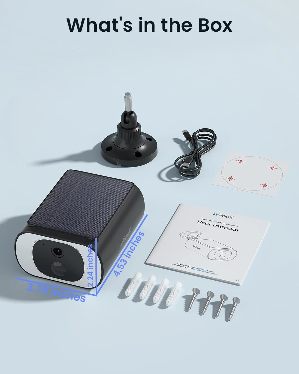 دوربین امنیتی خورشیدی بیسیم ieGeek S1، دوربین مداربسته خانگی 2K WiFi با باتری و پنل خورشیدی داخلی، سنسور حرکتی هوش مصنوعی، آلارم هوشمند، دید در شب رنگی، فضای ابری/SD، سازگار با الکسا دوربین امنیتی خورشیدی بیسیم ieGeek S1، دوربین مداربسته خانگی 2K WiFi با باتری و پنل خورشیدی داخلی، سنسور حرکتی هوش مصنوعی، آلارم هوشمند، دید در شب رنگی، فضای ابری/SD، سازگار با الکسا