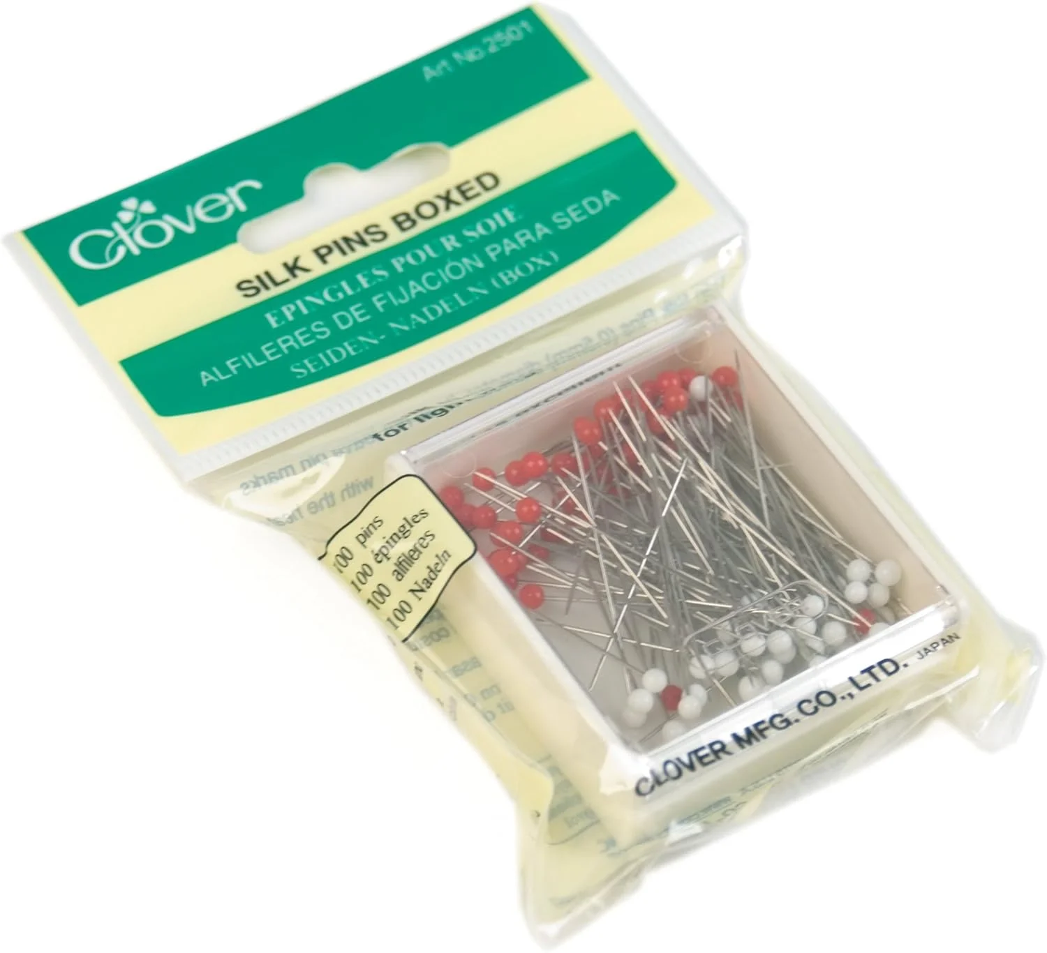 سوزن ته گرد ابریشمی Clover، بسته 100 عددی