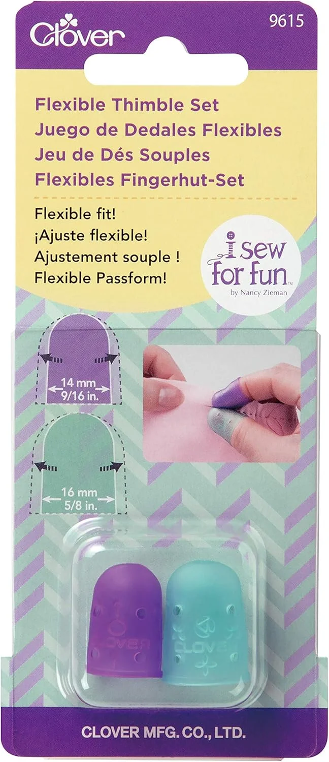 انگشتانه انعطاف پذیر Clover I Sew For Fun، سایز کوچک و متوسط