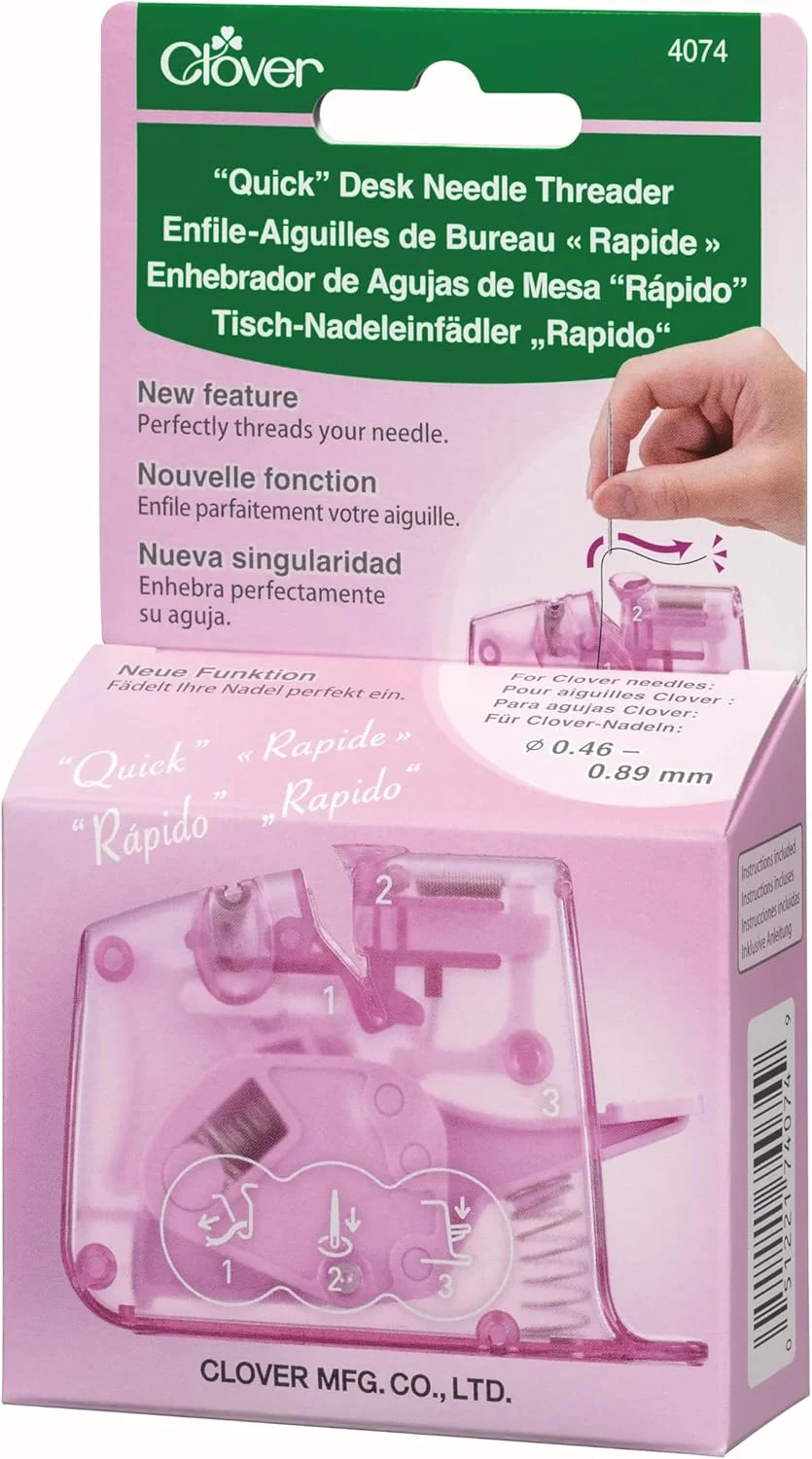 سوزن نخ کن رومیزی سریع Clover، صورتی سوزن نخ کن رومیزی سریع Clover، صورتی