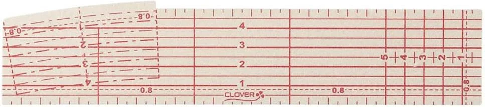 ابزار اندازه گیری و تا کردن لبه پارچه Clover ابزار اندازه گیری و تا کردن لبه پارچه Clover