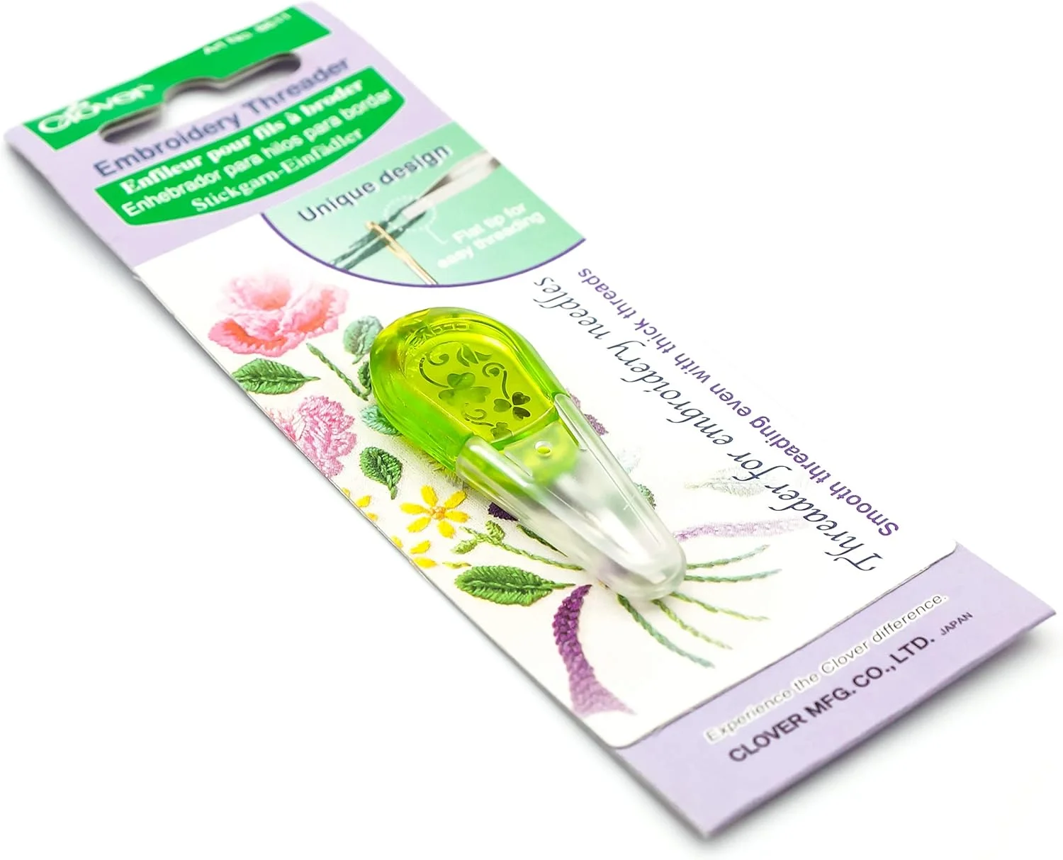 سوزن نخ کن Clover 8611 برای سوزن های گلدوزی - سبز سیبی