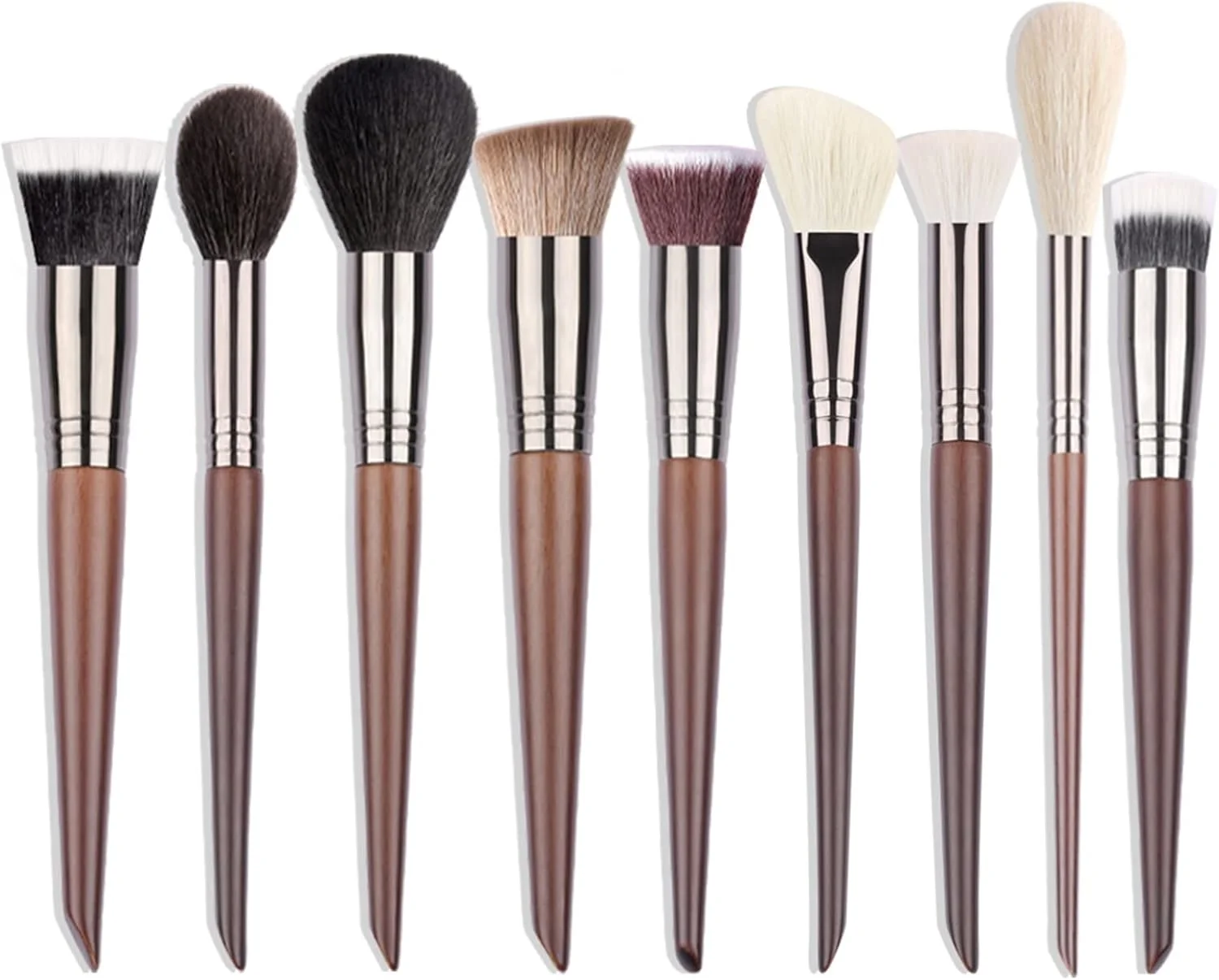 ست برس آرایشی واناام شامل تیغ صورت، برس های آرایشی، پد اسفنجی، پودر، کابوکی، رژگونه، کانسیلر، سایه چشم