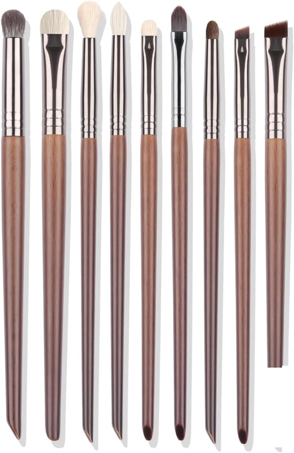 ست برس آرایشی واناام شامل برس ریش تراش صورت، سایه چشم، ابرو، ابزار آرایش، برس های ضروری آرایشی، برس ترکیبی مخروطی و برس سایه