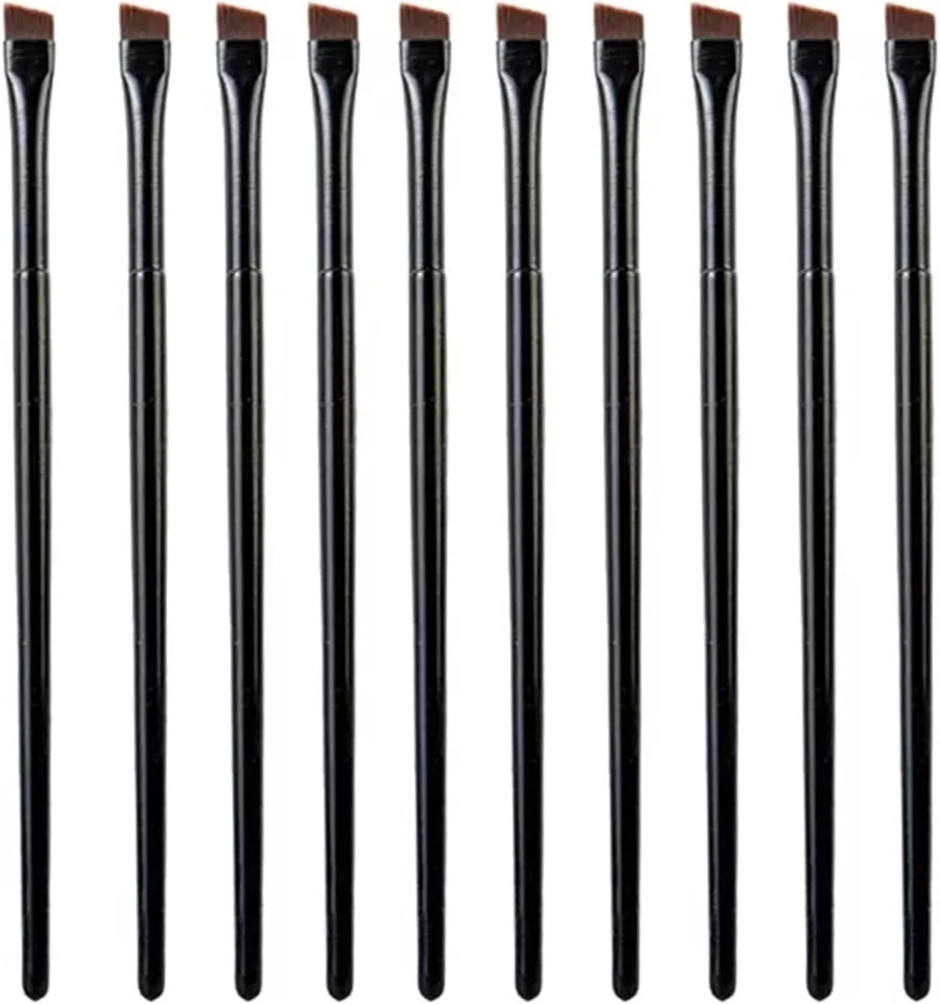 ست برس آرایشی شامل تیغ صورت، خط چشم، برس های خط ظریف، برس ابرو زاویه دار حرفه ای، ابزار آرایش کانتور ابرو