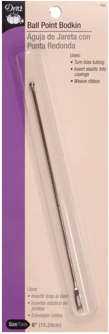 Dritz 783 Bodkin, Ball Point, Silver, 6 inches