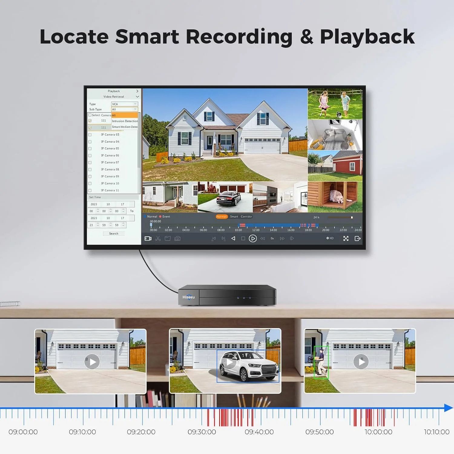 دستگاه ضبط ویدیویی دیجیتال امنیتی 8 کاناله Hiseeu 4K H.265+ DVR با تشخیص شخص و وسیله نقلیه برای دوربین مداربسته امنیتی، AHD/TVI/CVI/CVBS/IPC، دسترسی از راه دور، بدون هزینه اشتراک ماهانه، بدون هارد دیسک دستگاه ضبط ویدیویی دیجیتال امنیتی 8 کاناله Hiseeu 4K H.265+ DVR با تشخیص شخص و وسیله نقلیه برای دوربین مداربسته امنیتی، AHD/TVI/CVI/CVBS/IPC، دسترسی از راه دور، بدون هزینه اشتراک ماهانه، بدون هارد دیسک