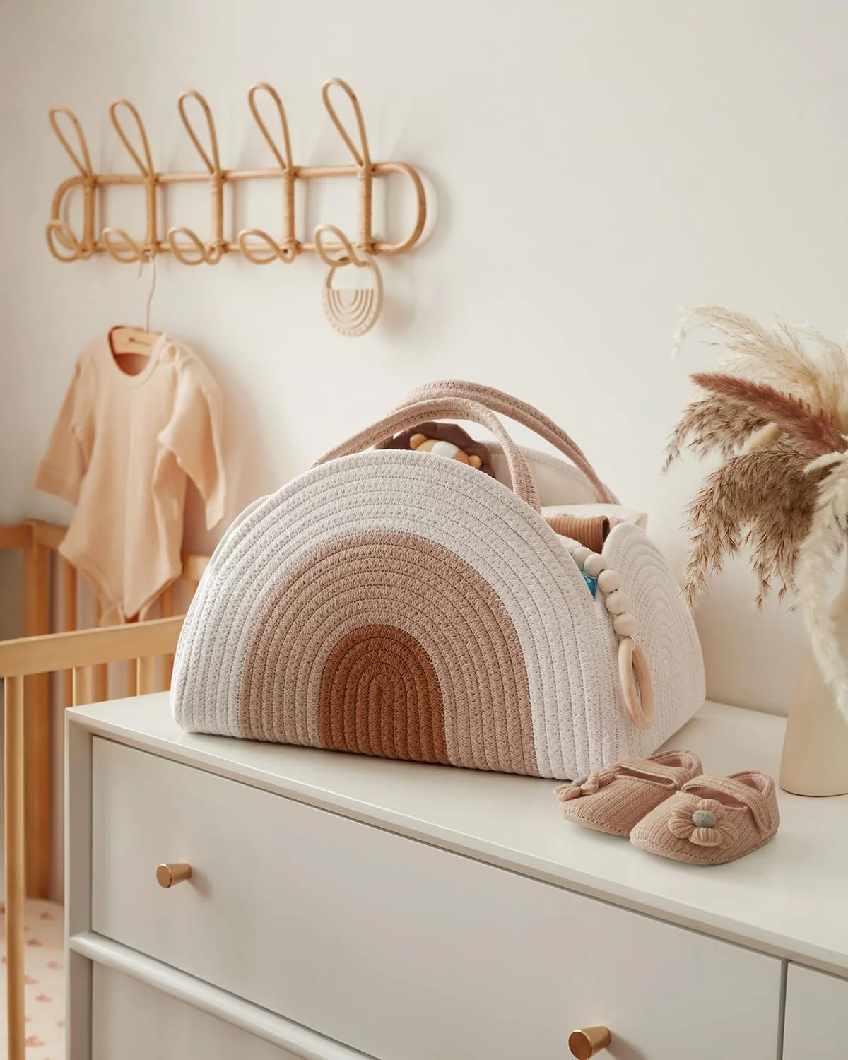 U-HOOME Baby Diaper Caddy Organizer, Cotton Rope Nursery Diaper Caddy Basket,Large Baby Shower Caddy for Newborn Boys and Girls,Newborn Essentials Basket,Baby Shower Gifts (Rainbow) U-HOOME Baby Diaper Caddy Organizer, Cotton Rope Nursery Diaper Caddy Basket,Large Baby Shower Caddy for Newborn Boys and Girls,Newborn Essentials Basket,Baby Shower Gifts (Rainbow)