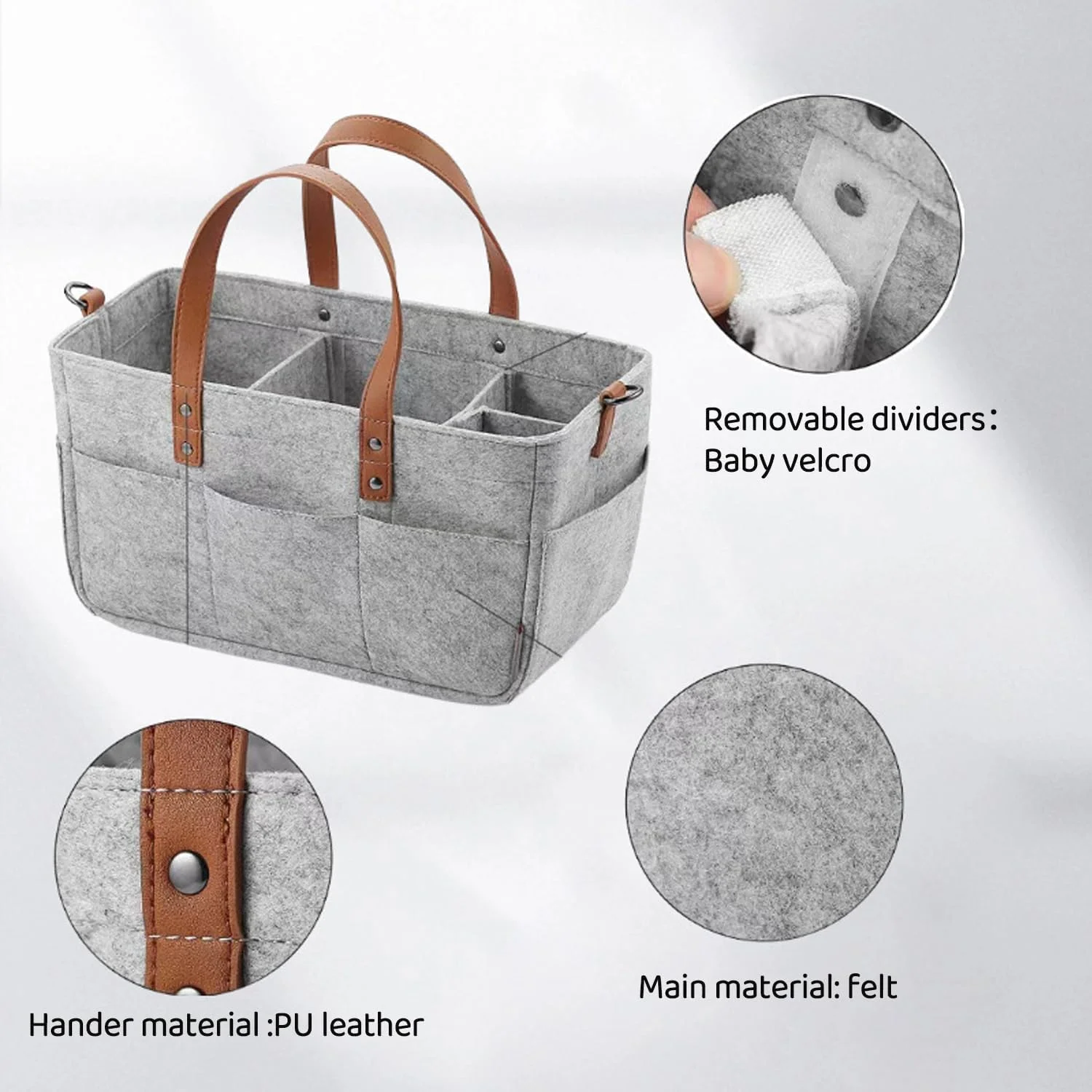 کیف ارگانایزر لوازم کودک، کیف ارگانایزر پوشک، سبد ذخیره سازی وسایل کودک، کیف قابل حمل لوازم کودک برای نوزاد پسر یا دختر، کیف مسافرتی نوزاد با ظرفیت زیاد از جنس نمد برای پوشک، اسباب بازی، شیشه شیر، دستمال مرطوب کیف ارگانایزر لوازم کودک، کیف ارگانایزر پوشک، سبد ذخیره سازی وسایل کودک، کیف قابل حمل لوازم کودک برای نوزاد پسر یا دختر، کیف مسافرتی نوزاد با ظرفیت زیاد از جنس نمد برای پوشک، اسباب بازی، شیشه شیر، دستمال مرطوب