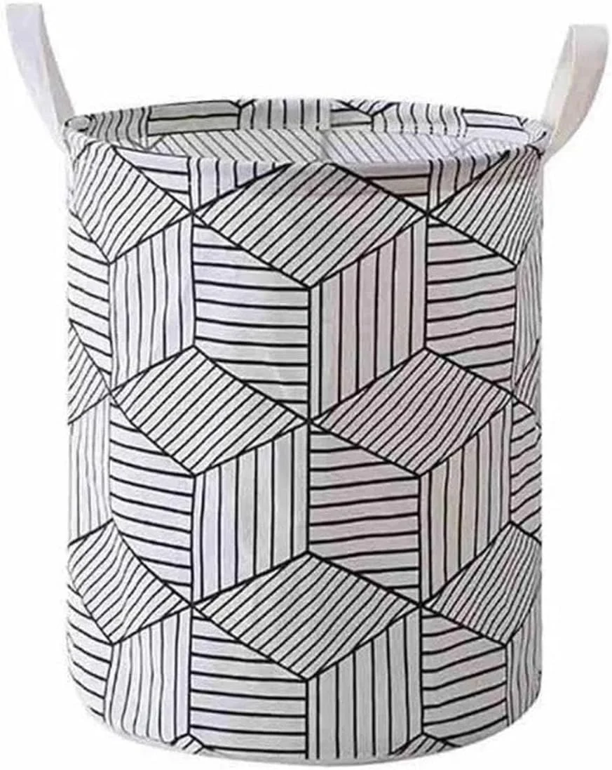 Mosycle Large Laundry Basket Canvas Storage Bins Baby Nursery Hamper for Boys and Girls Toy Box Gift Baskets for Home,Office,Home Decor - Diamond