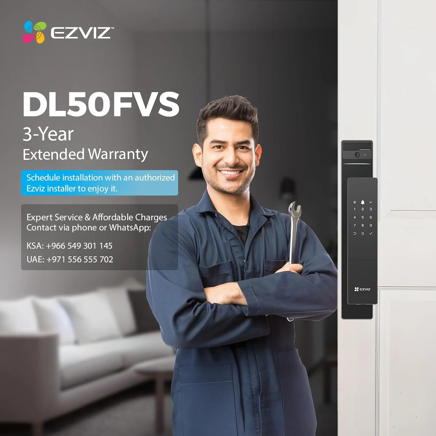 قفل هوشمند EZVIZ مدل DL50FVS