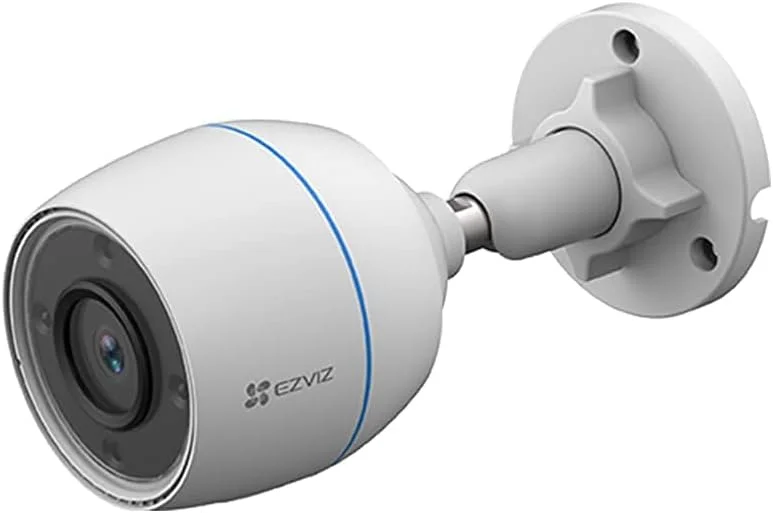 دوربین امنیتی رنگی EZVIZ H3c، دوربین وای فای 2 مگاپیکسلی CCTV فضای باز برای خانه با دید در شب رنگی، تشخیص شکل انسان با هوش مصنوعی، دفاع فعال، طراحی ضد آب و هوا، مکالمه دو طرفه، سازگار با الکسا