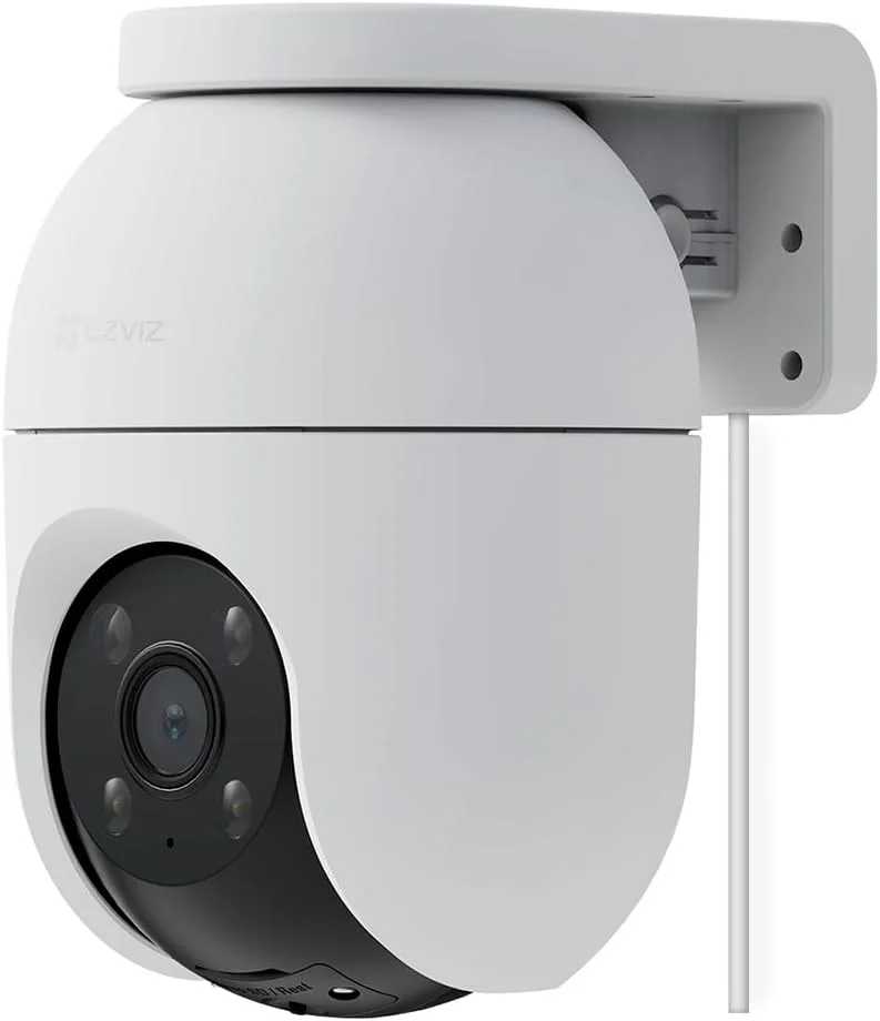 دوربین امنیتی EZVIZ C8C، دوربین وای فای 4MP 2K+ مناسب فضای باز، دوربین مداربسته برای خانه با پوشش 360 درجه، تشخیص شکل انسان/وسیله نقلیه، ردیابی زوم خودکار، دید در شب رنگی، ضد آب و هوا، مکالمه دو طرفه