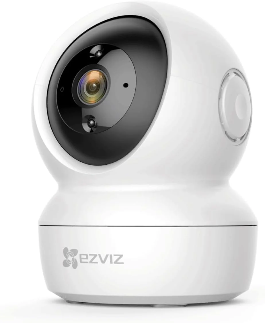 دوربین امنیتی EZVIZ C6N، دوربین مداربسته 1080p برای خانه، دوربین 360 درجه وای فای داخلی، دوربین نظارتی کودک با تشخیص حرکت، ردیابی هوشمند، صدای دو طرفه، دید در شب، سازگار با الکسا