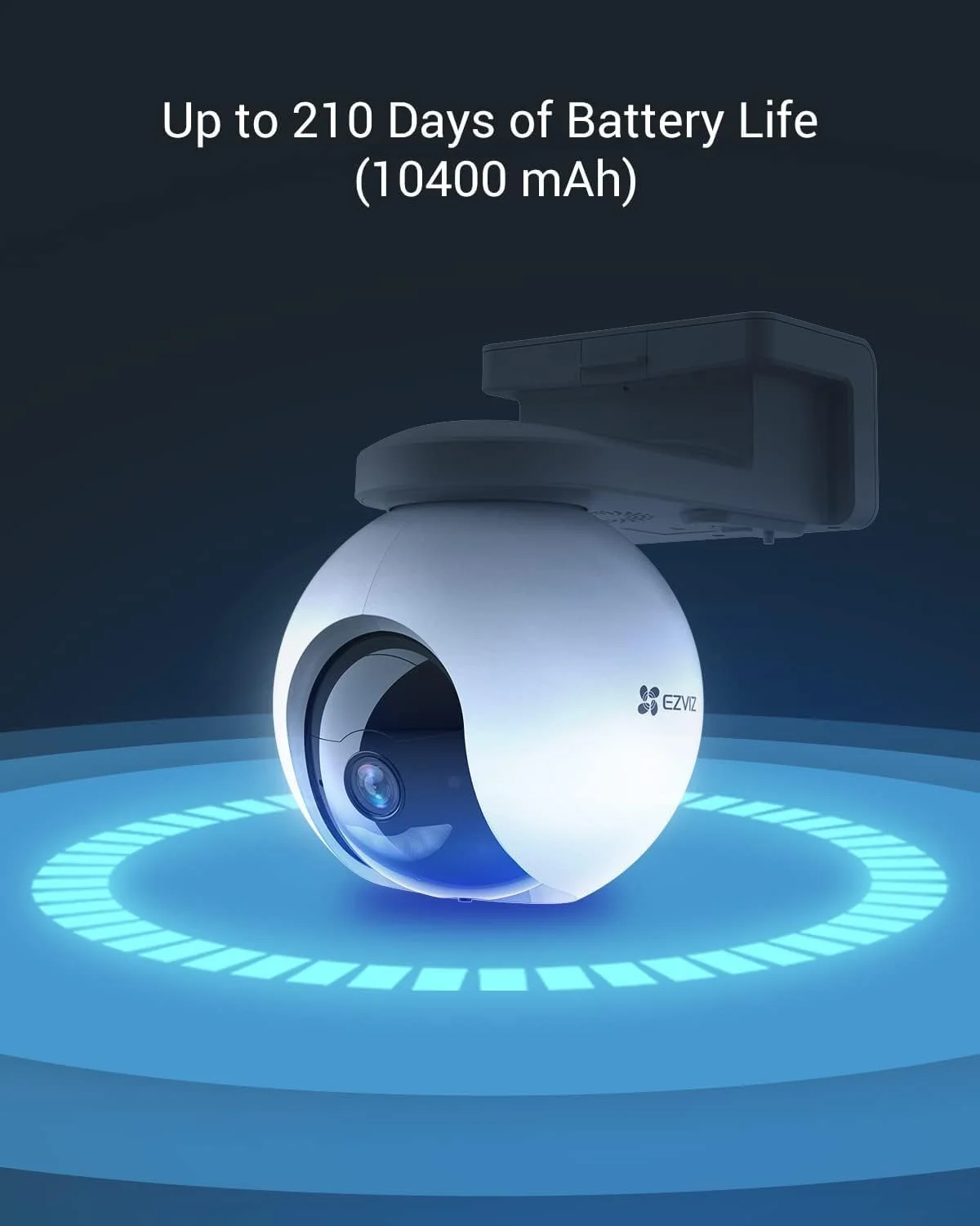 کیت دوربین امنیتی EZVIZ مدل CB8، دوربین وای فای 2K/3MP، دوربین مداربسته باتری خور 360 درجه مناسب فضای باز با قابلیت مکالمه دو طرفه، دید در شب رنگی، ضد آب، ردیابی خودکار، تشخیص هوشمند حرکت انسان (همراه با پنل خورشیدی)