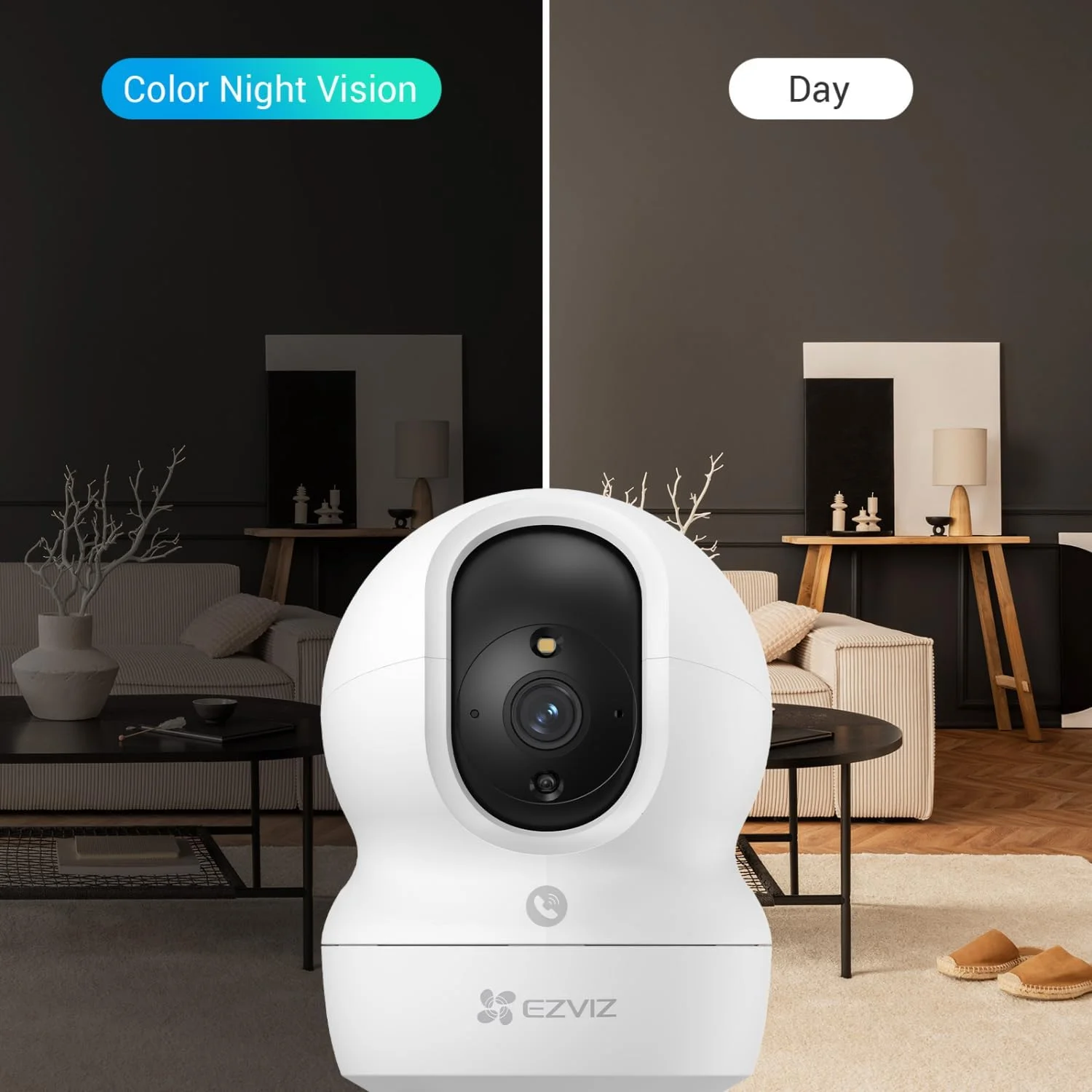 دوربین امنیتی EZVIZ مدل CP1 Pro، دوربین داخلی 2 مگاپیکسلی، دوربین مداربسته 360 درجه برای خانه، مانیتور کودک با دید در شب رنگی، تشخیص شکل انسان و صدای بلند، ردیابی خودکار، مکالمه دو طرفه، حالت خواب و گشت زنی دوربین امنیتی EZVIZ مدل CP1 Pro، دوربین داخلی 2 مگاپیکسلی، دوربین مداربسته 360 درجه برای خانه، مانیتور کودک با دید در شب رنگی، تشخیص شکل انسان و صدای بلند، ردیابی خودکار، مکالمه دو طرفه، حالت خواب و گشت زنی