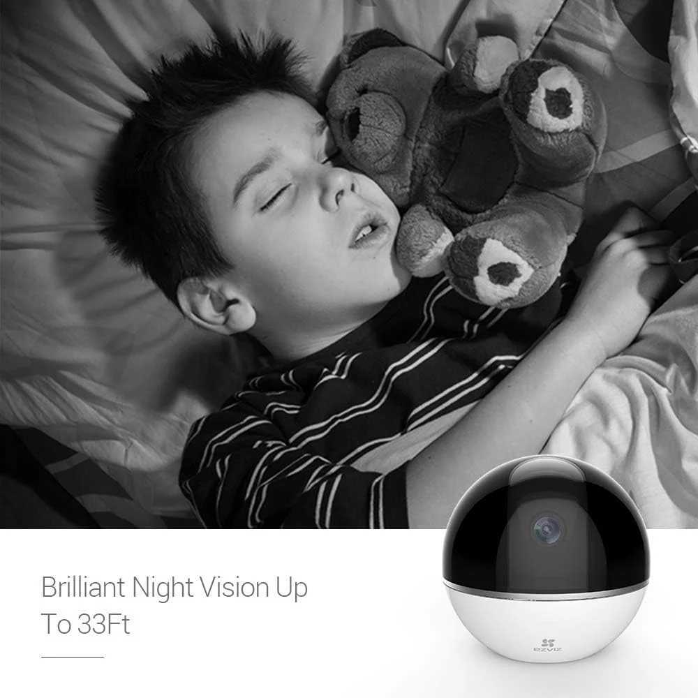 دوربین امنیتی هوشمند خانگی وای فای EZVIZ C6TC، 1080p، دوربین نظارتی با ردیابی حرکت، چرخش 360 درجه، مکالمه دو طرفه، دید در شب عالی، سفید، CS CV248 B0 32WFR(EU) دوربین امنیتی هوشمند خانگی وای فای EZVIZ C6TC، 1080p، دوربین نظارتی با ردیابی حرکت، چرخش 360 درجه، مکالمه دو طرفه، دید در شب عالی، سفید، CS CV248 B0 32WFR(EU)