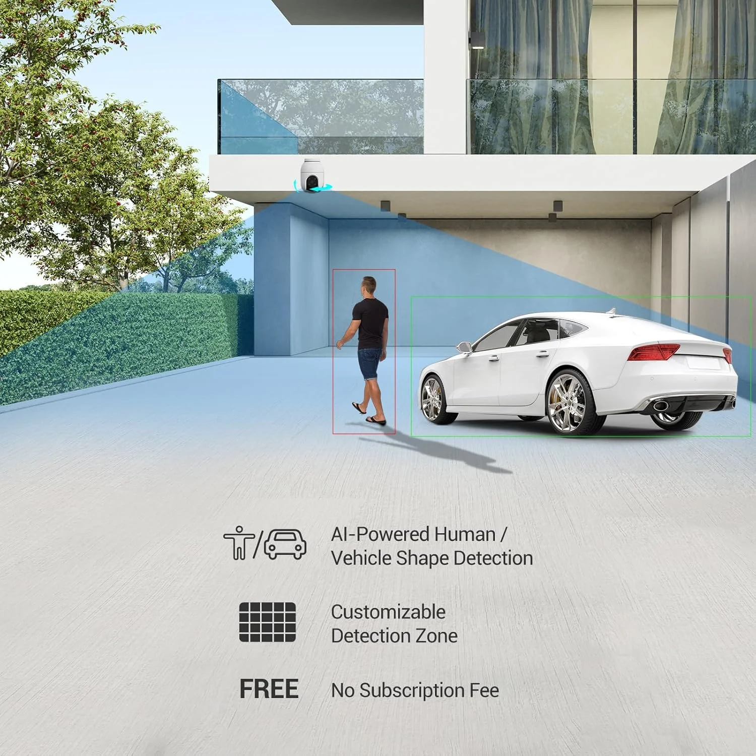 دوربین امنیتی EZVIZ C8C، دوربین وای فای 4 مگاپیکسلی 2K+ مناسب فضای باز، دوربین مداربسته برای خانه با پوشش 360 درجه، تشخیص شکل انسان/وسیله نقلیه، ردیابی زوم خودکار، دید در شب رنگی، ضد آب و هوا، مکالمه دو طرفه دوربین امنیتی EZVIZ C8C، دوربین وای فای 4 مگاپیکسلی 2K+ مناسب فضای باز، دوربین مداربسته برای خانه با پوشش 360 درجه، تشخیص شکل انسان/وسیله نقلیه، ردیابی زوم خودکار، دید در شب رنگی، ضد آب و هوا، مکالمه دو طرفه