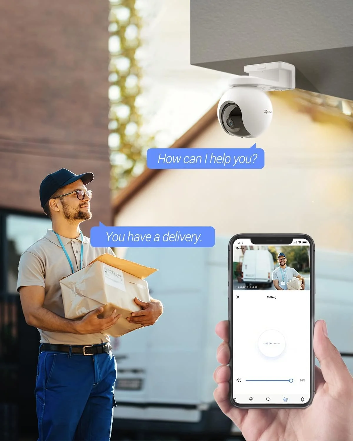 کیت دوربین امنیتی EZVIZ مدل CB8، دوربین وای فای 2K/3MP، دوربین مداربسته باتری خور 360 درجه مناسب فضای باز با قابلیت مکالمه دو طرفه، دید در شب رنگی، ضد آب، ردیابی خودکار، تشخیص هوشمند حرکت انسان (همراه با پنل خورشیدی)