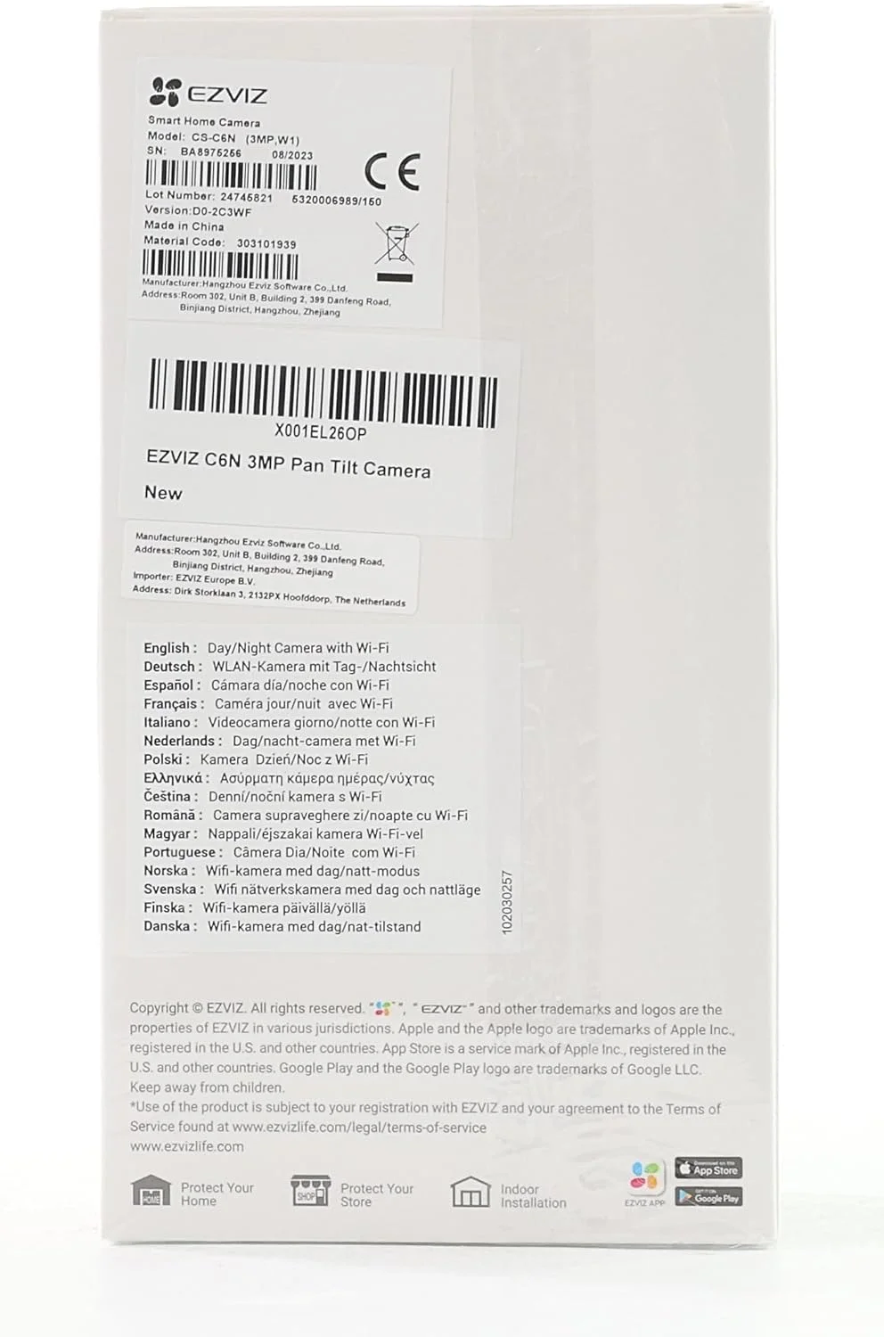 دوربین امنیتی EZVIZ C6N، دوربین مداربسته 3 مگاپیکسلی 2K برای خانه، دوربین داخلی، دوربین وای فای، دوربین کودک با ردیابی هوشمند حرکت، حالت خواب، دید در شب، مکالمه دو طرفه، ردیابی هوشمند، سازگار با الکسا دوربین امنیتی EZVIZ C6N، دوربین مداربسته 3 مگاپیکسلی 2K برای خانه، دوربین داخلی، دوربین وای فای، دوربین کودک با ردیابی هوشمند حرکت، حالت خواب، دید در شب، مکالمه دو طرفه، ردیابی هوشمند، سازگار با الکسا