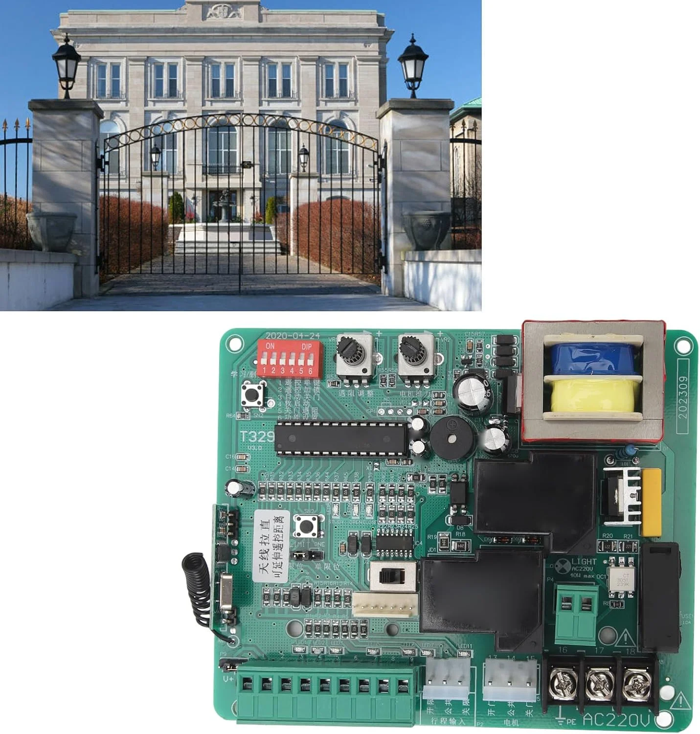 برد کنترل Bewinner برای بازکننده درب کشویی، کنترلر جهانی درب برقی برای درب های چرخشی، برد مدار کنترل موتور درب کشویی، بازکننده درب گاراژ DIY برای بازکننده های درب