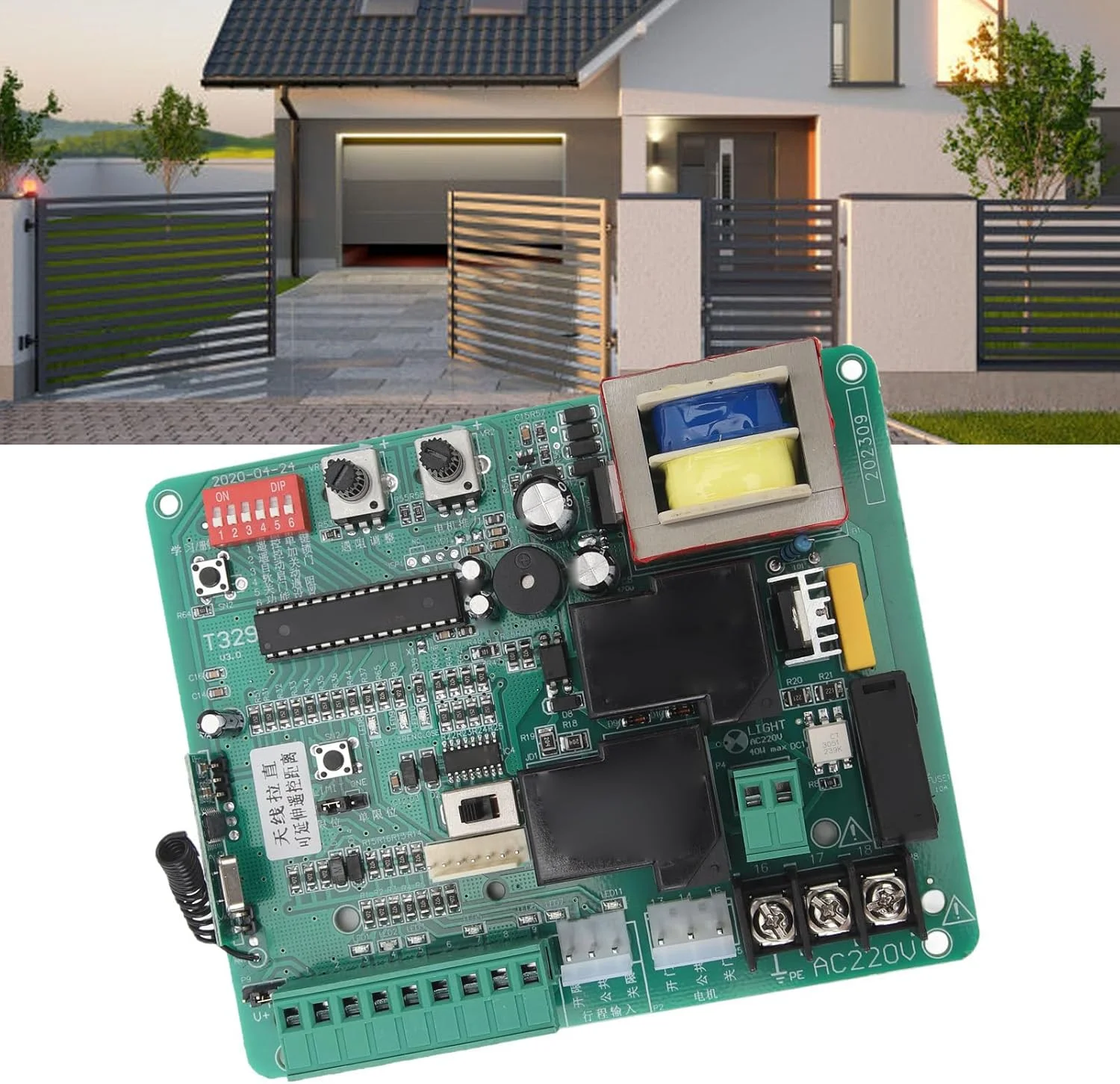 برد کنترل Bewinner برای بازکننده درب کشویی، کنترلر جهانی درب برقی برای درب های چرخشی، برد مدار کنترل موتور درب کشویی، بازکننده درب گاراژ DIY برای بازکننده های درب