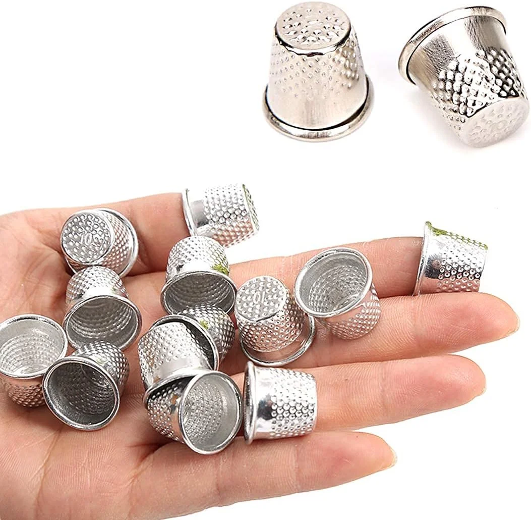 انگشتانه خیاطی فلزی KASTWAVE، محافظ انگشت برای صنایع دستی DIY، 15 عددی (19×18 میلی متر)