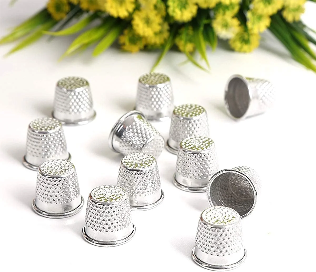 انگشتانه خیاطی فلزی KASTWAVE، محافظ انگشت برای صنایع دستی DIY، 15 عددی (19×18 میلی متر) انگشتانه خیاطی فلزی KASTWAVE، محافظ انگشت برای صنایع دستی DIY، 15 عددی (19×18 میلی متر)