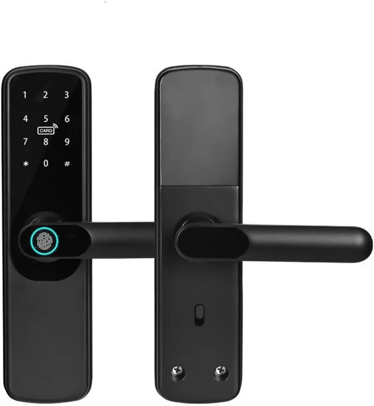 قفل هوشمند درب ورودی Tuya قفل درب هوشمند ضد دید زدن دستگیره امنیتی اثر انگشت کنترل برنامه لوازم جانبی برای درب های خانه و محل کار