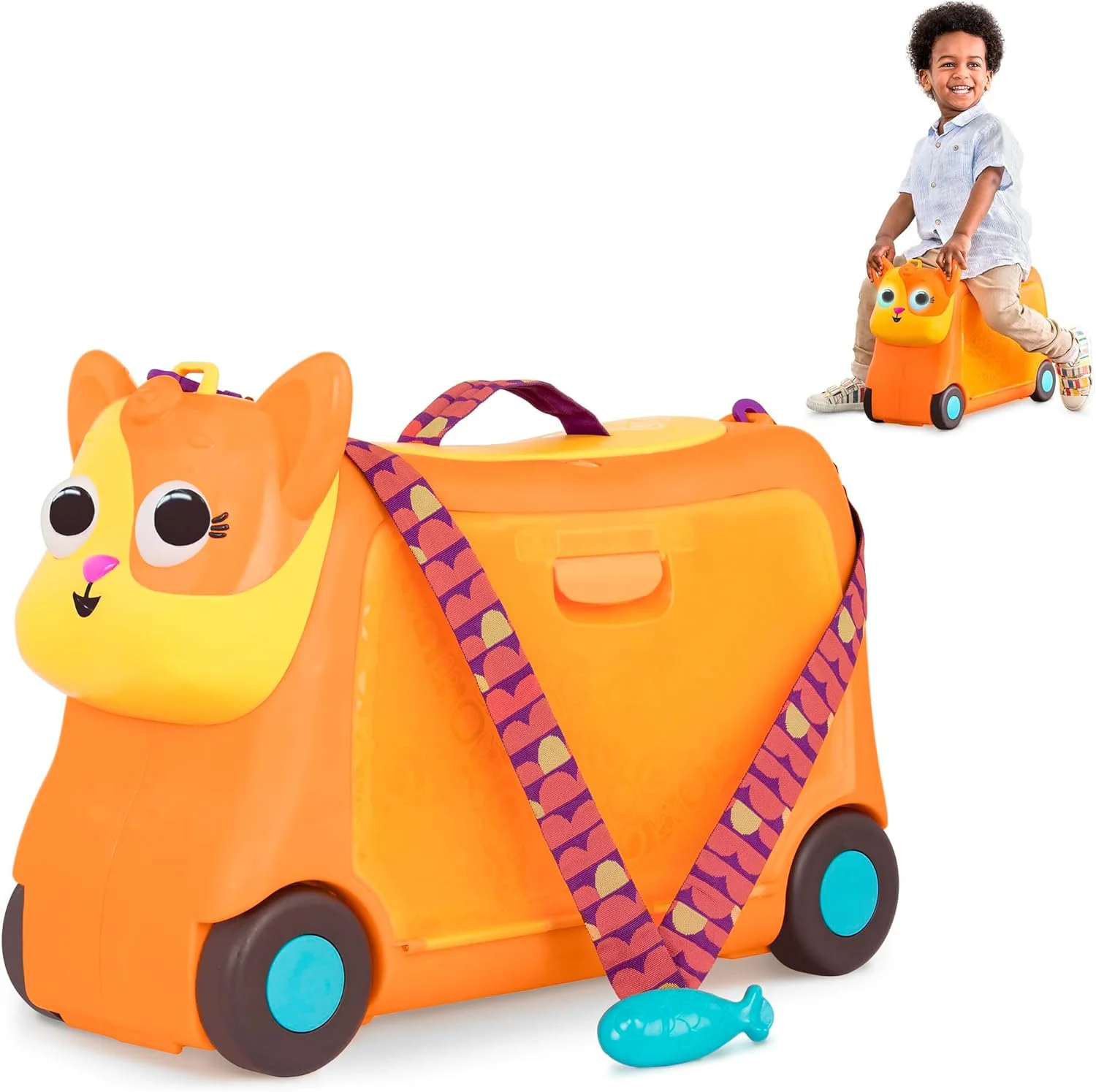 B. toys – اسباب بازی سواری – چمدان گربه ای سواری – چمدان کودک – فضای ذخیره سازی برای مسافرت – 2 سال به بالا – Gogo Ride-On - Lolo