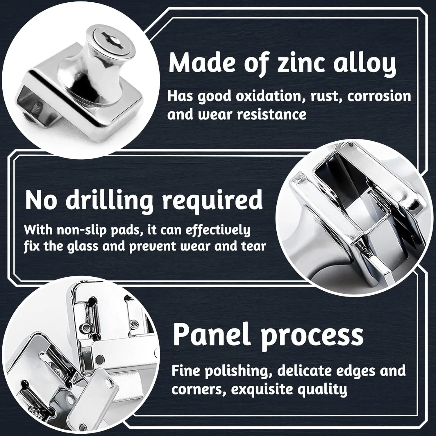 قفل کابینت شیشه ای 2 عددی، قفل درب شیشه ای تکی، قفل جایگزین کابینت ویترینی برای درب شیشه ای 5-8 میلی متری، کلید جداگانه بدون نیاز به سوراخکاری، آلیاژ روی (همراه با 4 کلید) قفل کابینت شیشه ای 2 عددی، قفل درب شیشه ای تکی، قفل جایگزین کابینت ویترینی برای درب شیشه ای 5-8 میلی متری، کلید جداگانه بدون نیاز به سوراخکاری، آلیاژ روی (همراه با 4 کلید)