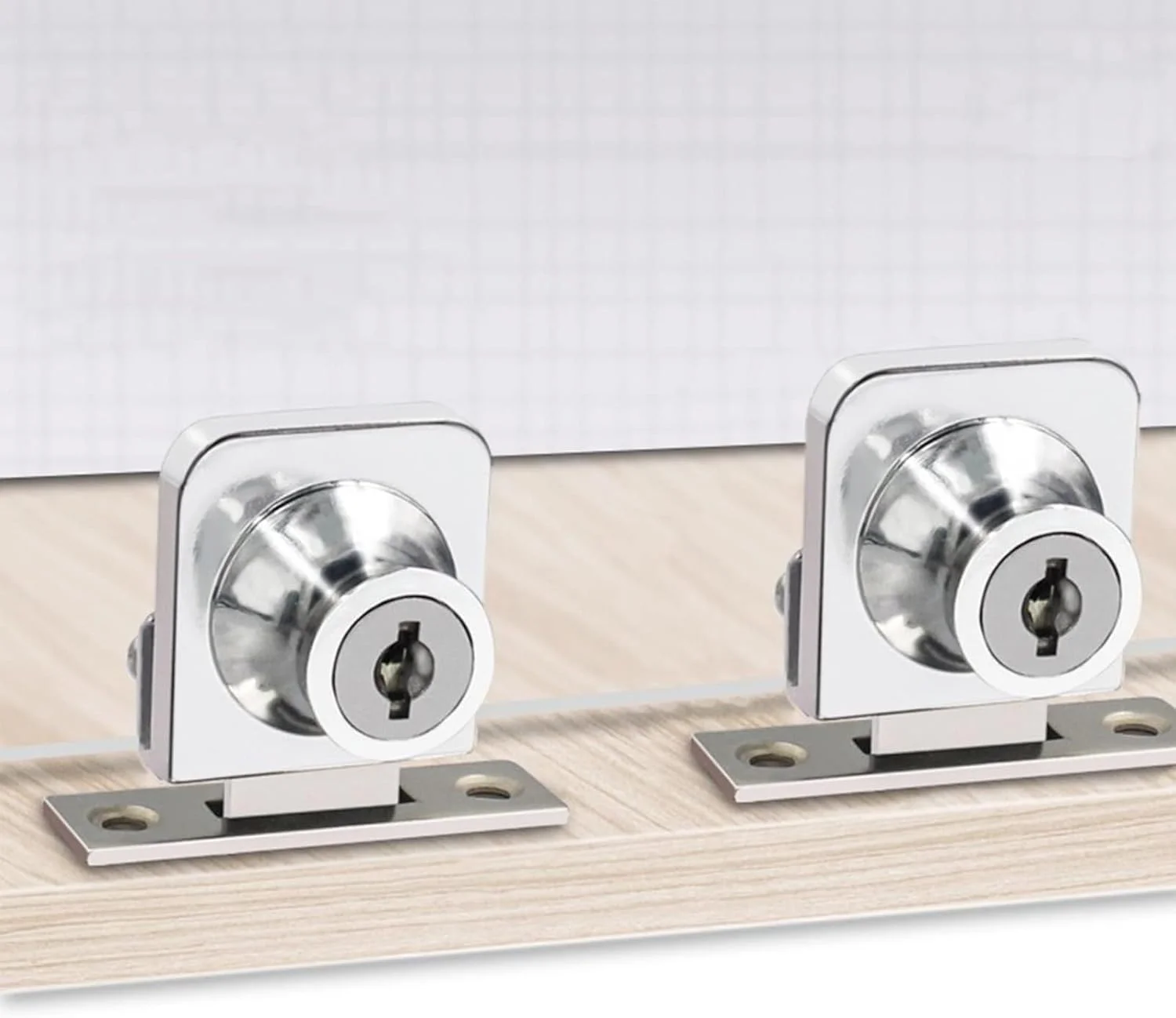 قفل کابینت شیشه ای 2 عددی، قفل درب شیشه ای تکی، قفل جایگزین کابینت ویترینی برای درب شیشه ای 5-8 میلی متری، کلید جداگانه بدون نیاز به سوراخکاری، آلیاژ روی (همراه با 4 کلید) قفل کابینت شیشه ای 2 عددی، قفل درب شیشه ای تکی، قفل جایگزین کابینت ویترینی برای درب شیشه ای 5-8 میلی متری، کلید جداگانه بدون نیاز به سوراخکاری، آلیاژ روی (همراه با 4 کلید)