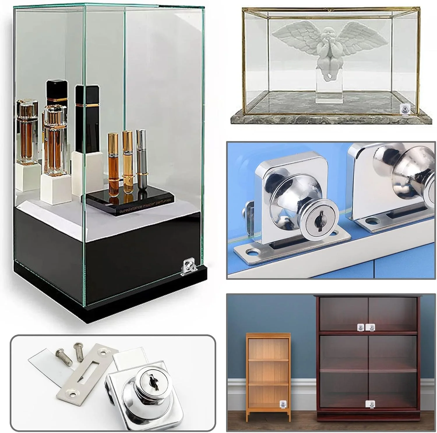 قفل کابینت شیشه ای 2 عددی، قفل درب شیشه ای تکی، قفل جایگزین کابینت ویترینی برای درب شیشه ای 5-8 میلی متری، کلید جداگانه بدون نیاز به سوراخکاری، آلیاژ روی (همراه با 4 کلید) قفل کابینت شیشه ای 2 عددی، قفل درب شیشه ای تکی، قفل جایگزین کابینت ویترینی برای درب شیشه ای 5-8 میلی متری، کلید جداگانه بدون نیاز به سوراخکاری، آلیاژ روی (همراه با 4 کلید)