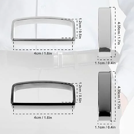 Tazweeq 4 Pcs Groove Belt Keepers, Stainless Steel Brass Alloy Loops Anti Slip Black Men's Belt Buckle Accessories, 1.5 Inches(38mm-40mm) Tazweeq 4 Pcs Groove Belt Keepers, Stainless Steel Brass Alloy Loops Anti Slip Black Men's Belt Buckle Accessories, 1.5 Inches(38mm-40mm)